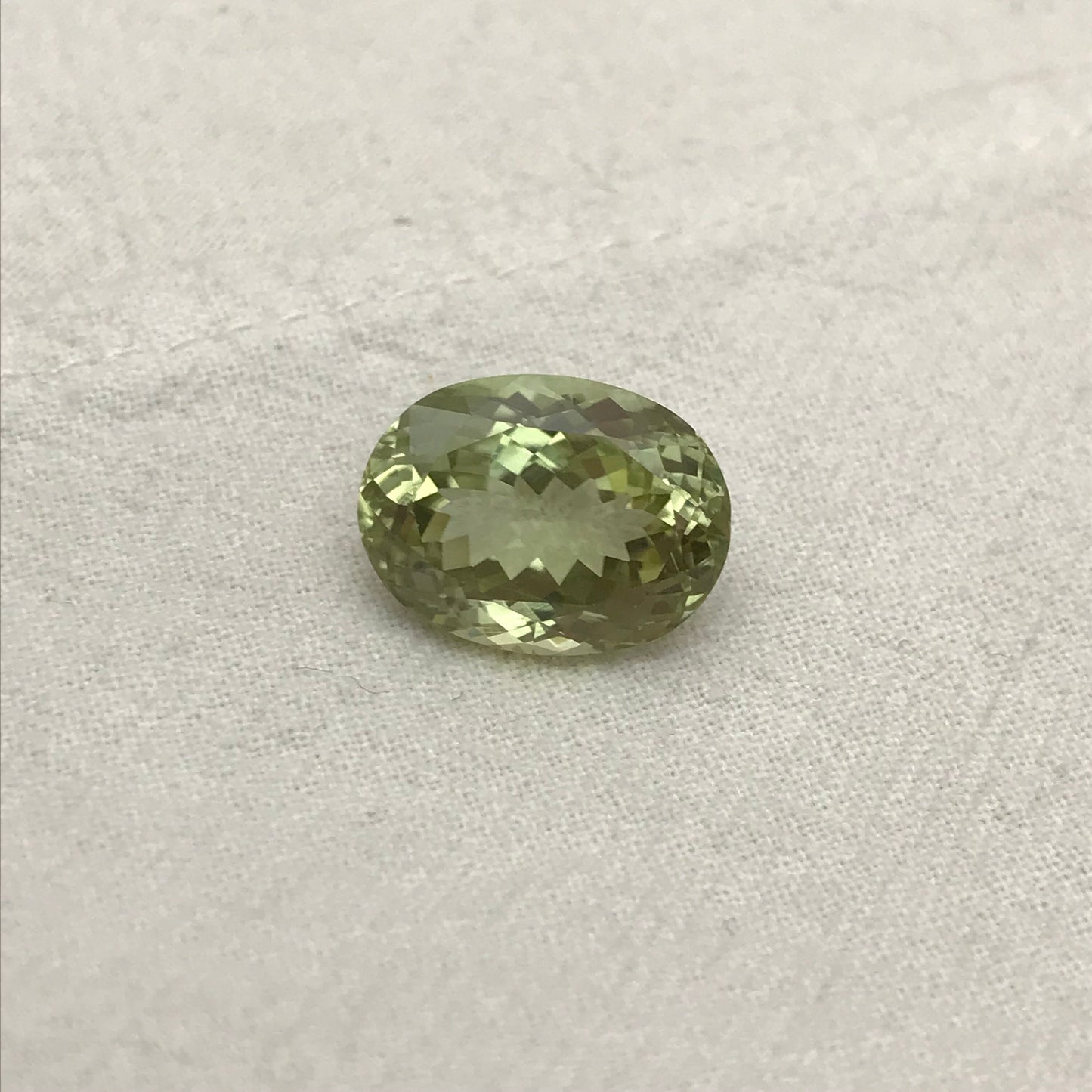 16x12mm Natural Green Sillimanite 12.33 carat, Oval Cut, yellow Green, Unmounted Faceted Loose Gemstone