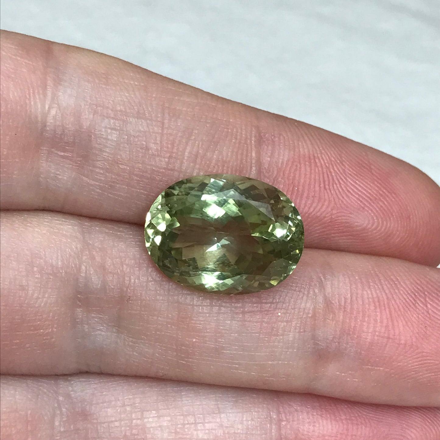 16x12mm Natural Green Sillimanite 12.33 carat, Oval Cut, yellow Green, Unmounted Faceted Loose Gemstone