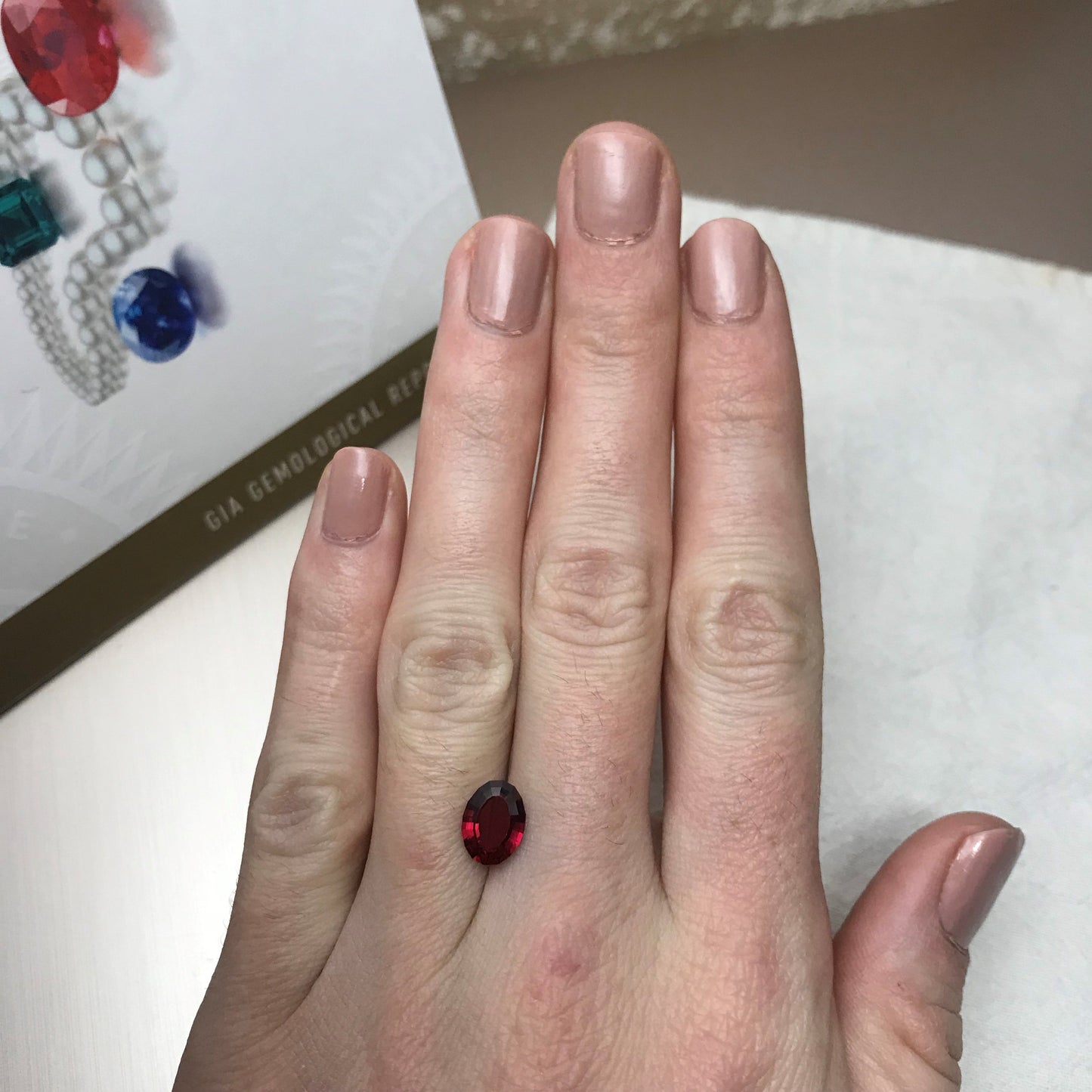 GIA Certified Burma Red Spinel 9x6.8mm 1.71 carat Oval Round Faceted Loose Gem, Step Cut Natural Spinel