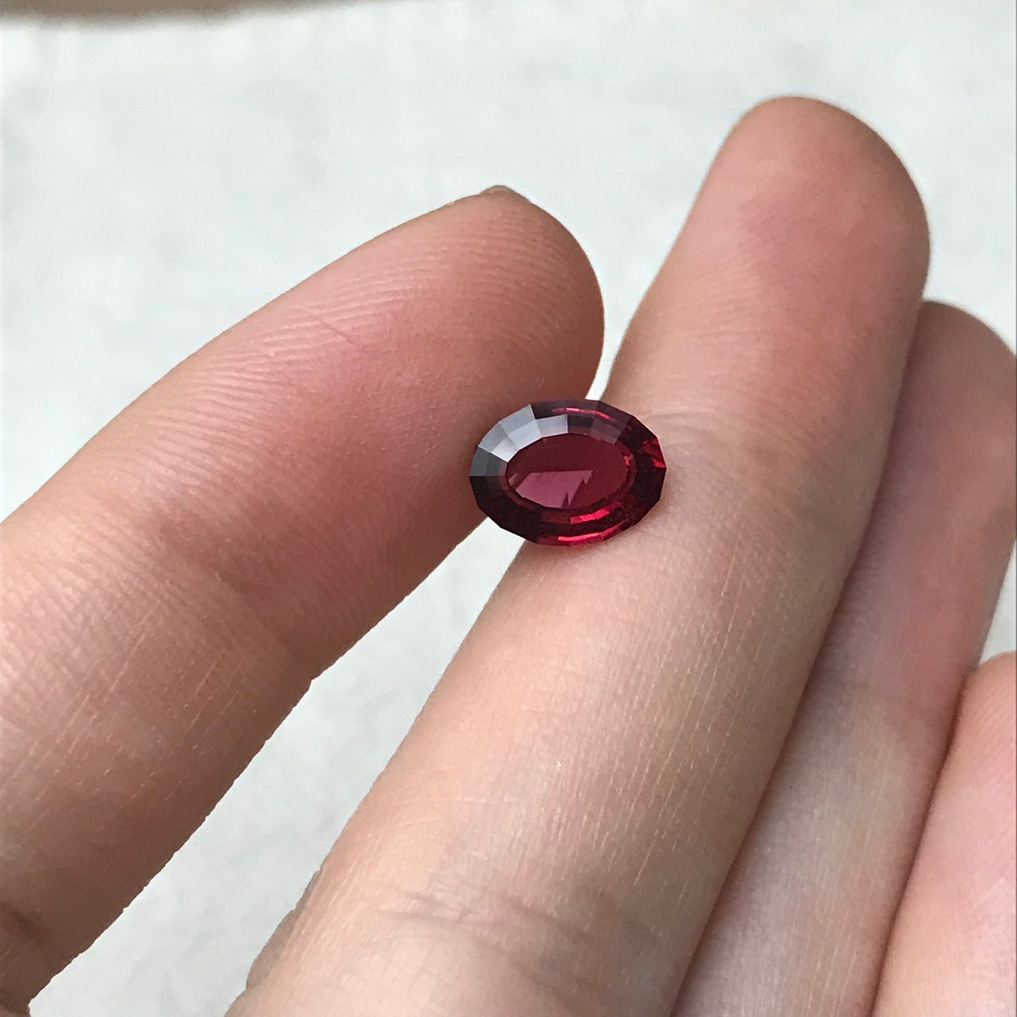 GIA Certified Burma Red Spinel 9x6.8mm 1.71 carat Oval Round Faceted Loose Gem, Step Cut Natural Spinel