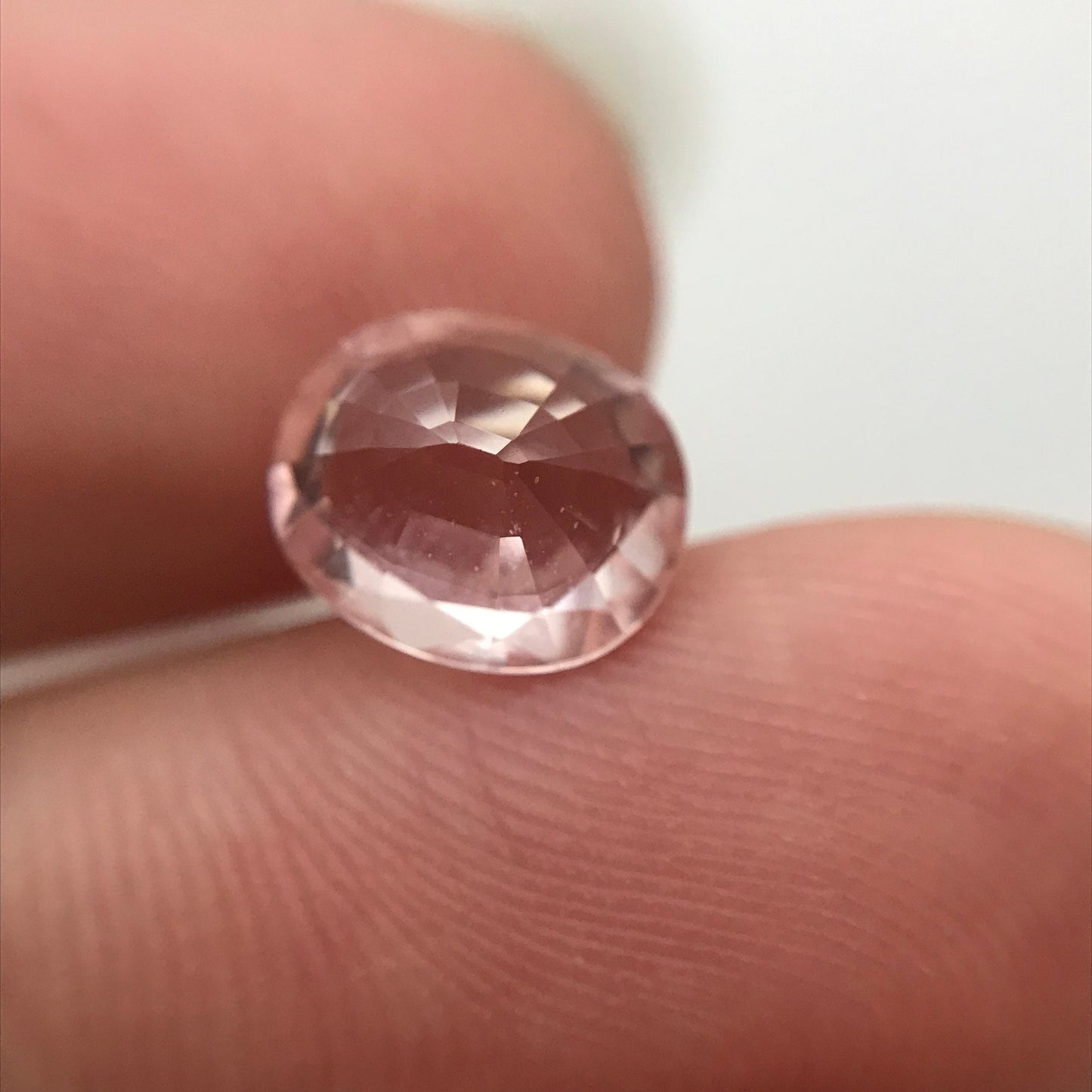 GIA Certified Natural 2 ct Pink Sapphire 8.4x7mm Oval Cut Faceted Loose Light Pink Unheated Sapphire