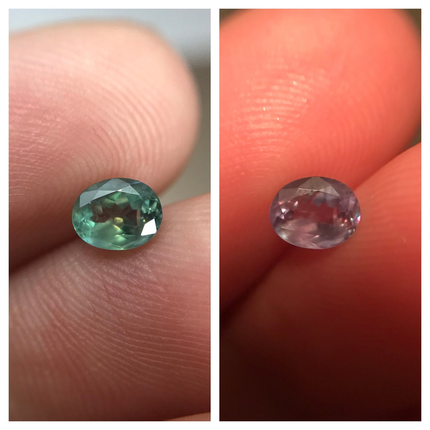 GIA Certified 0.59 ct Natural Alexandrite 5x4mm Green-Purple, Loose Faceted Rare Color Change Alexandrite with Cats Eye Properties