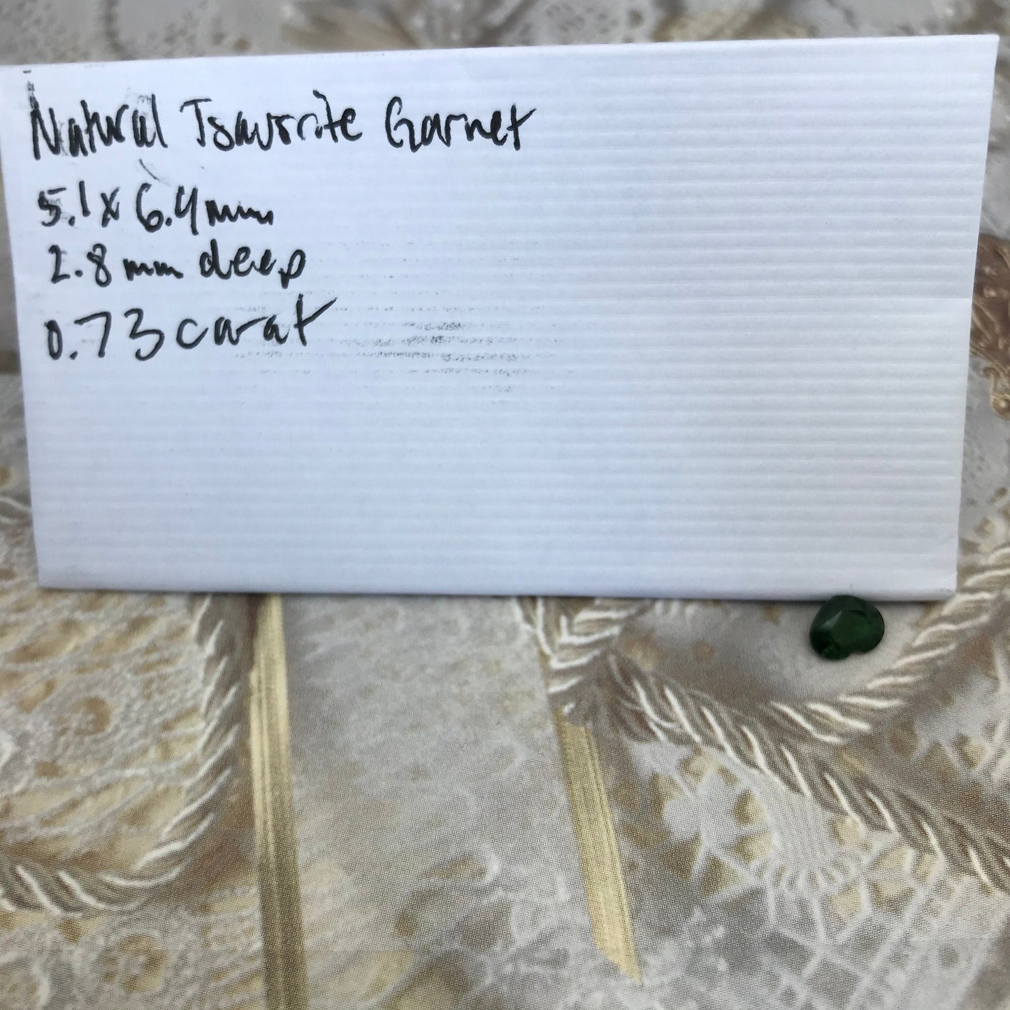 0.73 carat Natural Green Tsavorite Garnet 5x6.4mm Heart Cut, Faceted Loose Rich Green Gemstone, Loose Gem, Earth Mined Stone