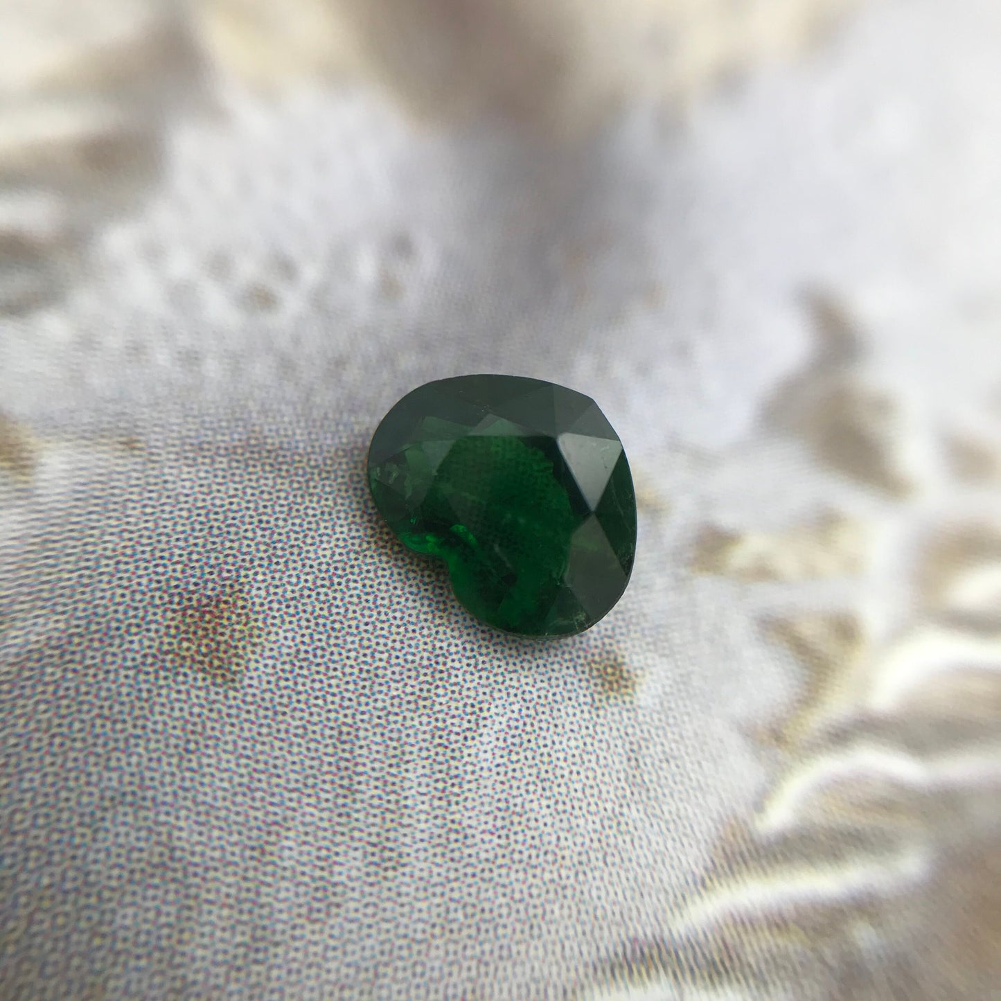 0.73 carat Natural Green Tsavorite Garnet 5x6.4mm Heart Cut, Faceted Loose Rich Green Gemstone, Loose Gem, Earth Mined Stone