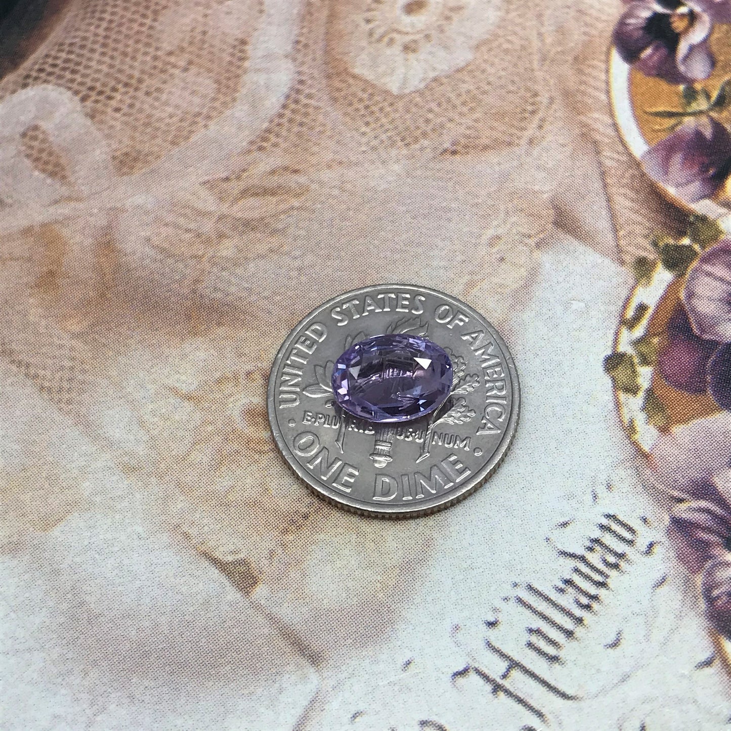 Natural Purple Sapphire 1.64 carat 8.3x6mm Oval Cut, Faceted Loose Gemstone Lavender Purple Unmounted Gem Fancy Color Sapphire