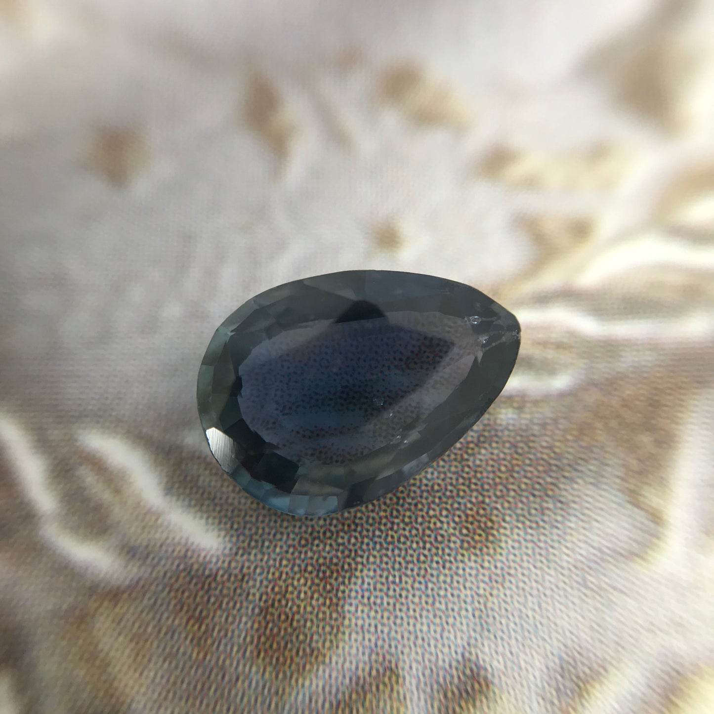 1.49 carat Natural Purple- Greenish Blue Sapphire  8.7x6.2 mm Pear Cut, Faceted Unmounted Gem - Color Change/Shift