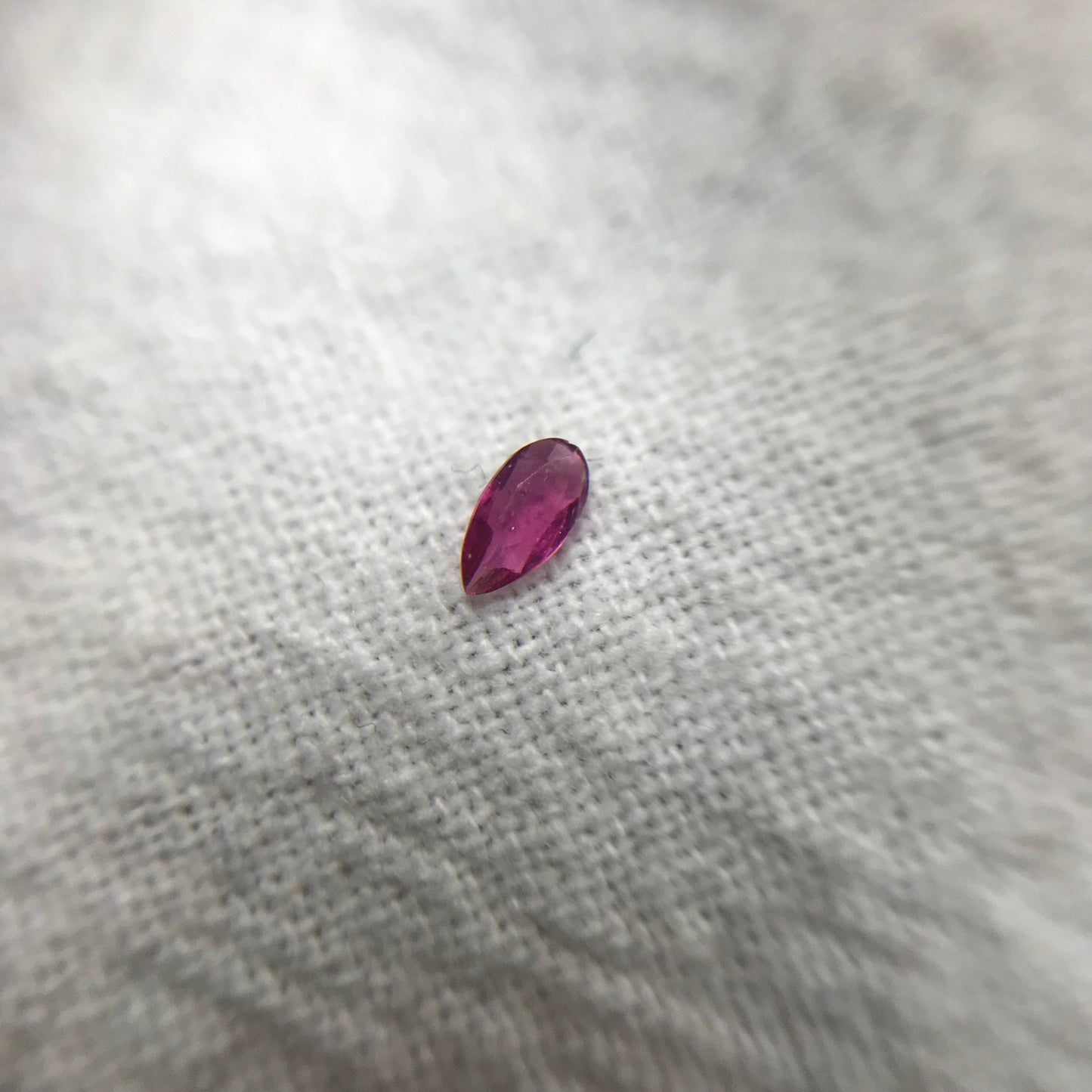 Natural Red Beryl 0.04 Ct. Pear Cut, Utah Red Beryl, VS! Tiny Rare Faceted Bixbite, 3.5x1.8mm