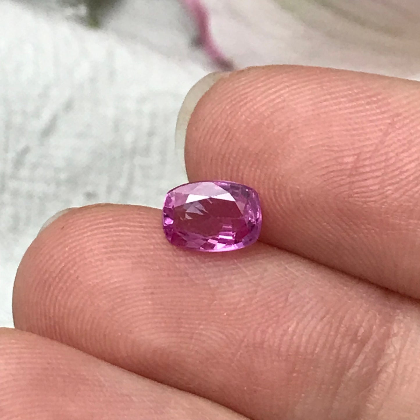 1.19 Ct. GIA Certified Pink Sapphire 7x5mm Cushion Cut, Madagascar Unheated Sapphire