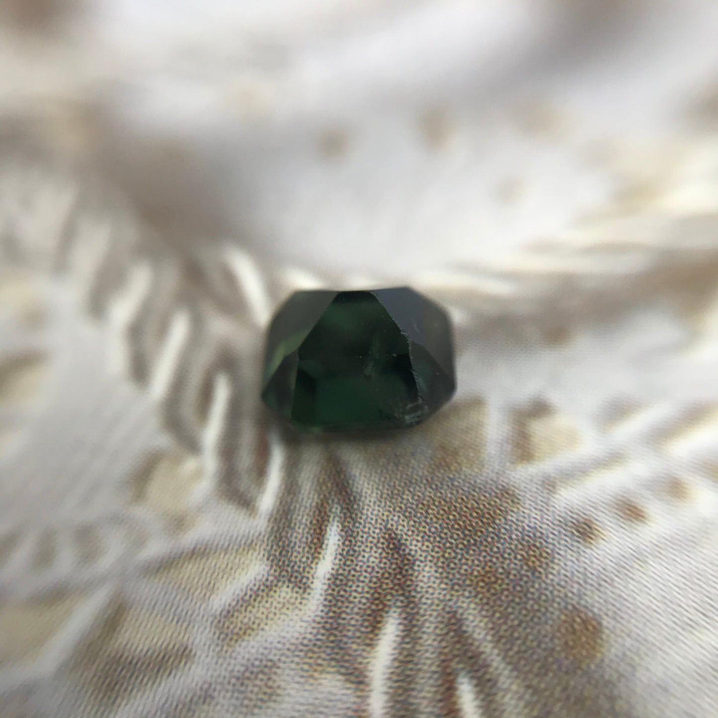 1.66 ct Natural Green Sapphire 6.3x5.7mm Octagon cut, Loose Faceted Gemstone, Bluish Green Sapphire