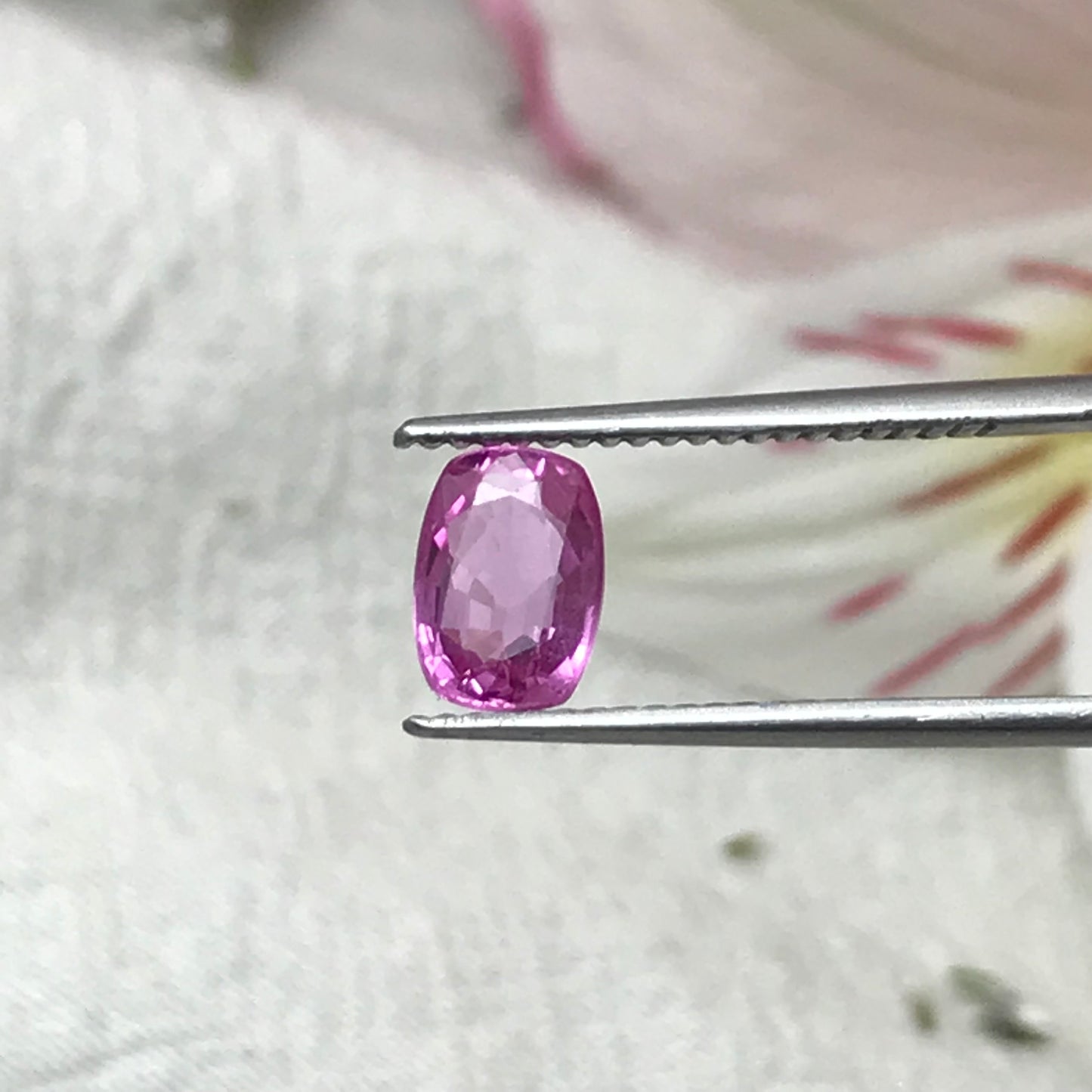 1.19 Ct. GIA Certified Pink Sapphire 7x5mm Cushion Cut, Madagascar Unheated Sapphire