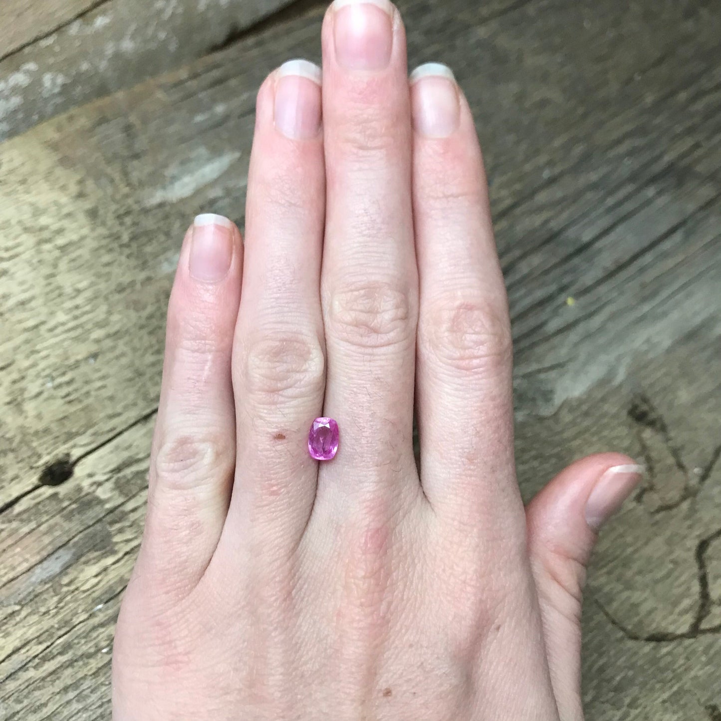 1.19 Ct. GIA Certified Pink Sapphire 7x5mm Cushion Cut, Madagascar Unheated Sapphire