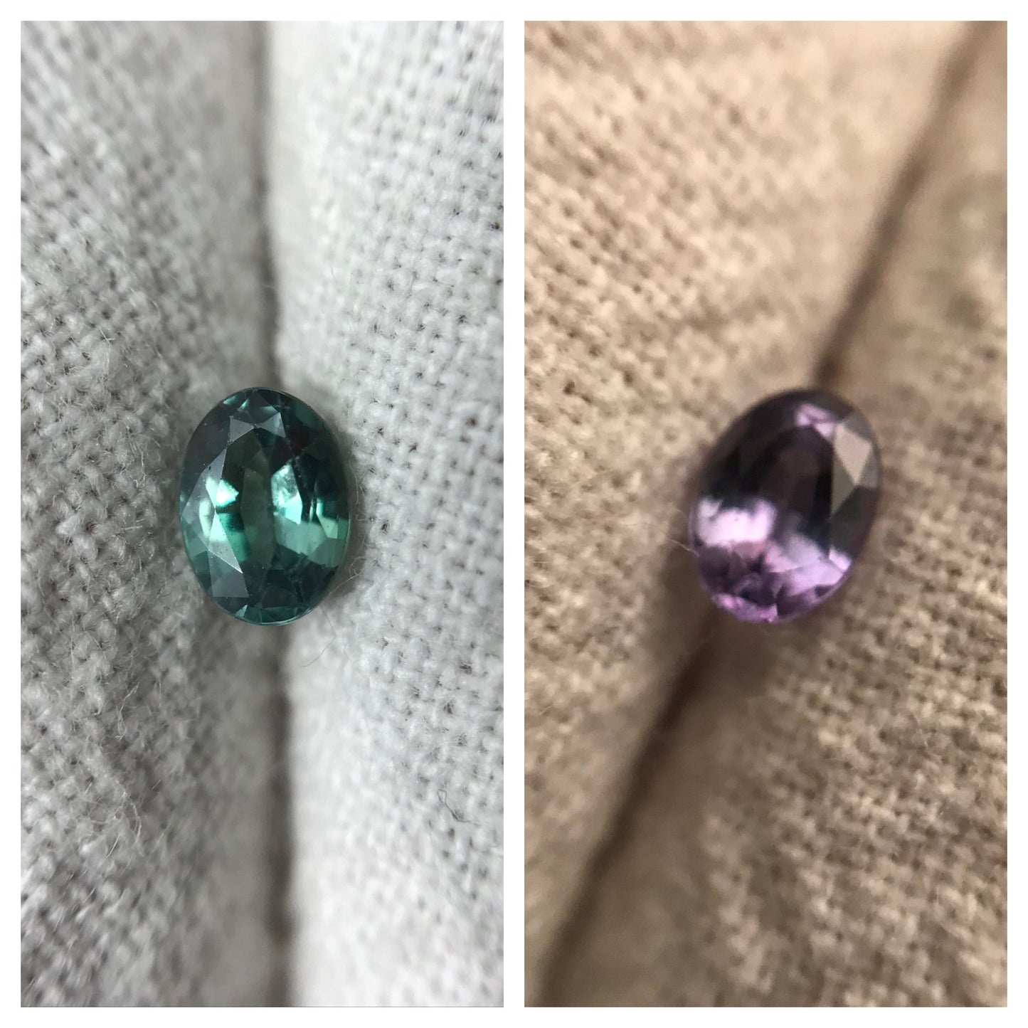 0.22 Ct. Natural Alexandrite 4.3x3.1mm Green to Purple Color Change Loose Oval Chrysoberyl