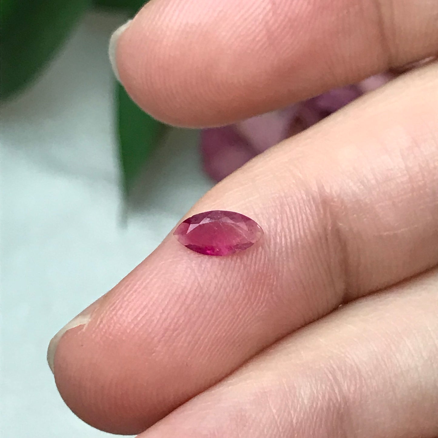 0.25 Ct. Utah Red Beryl, Faceted Bixbite, 7.2x3.7mm Marquise Cut, Red Beryl