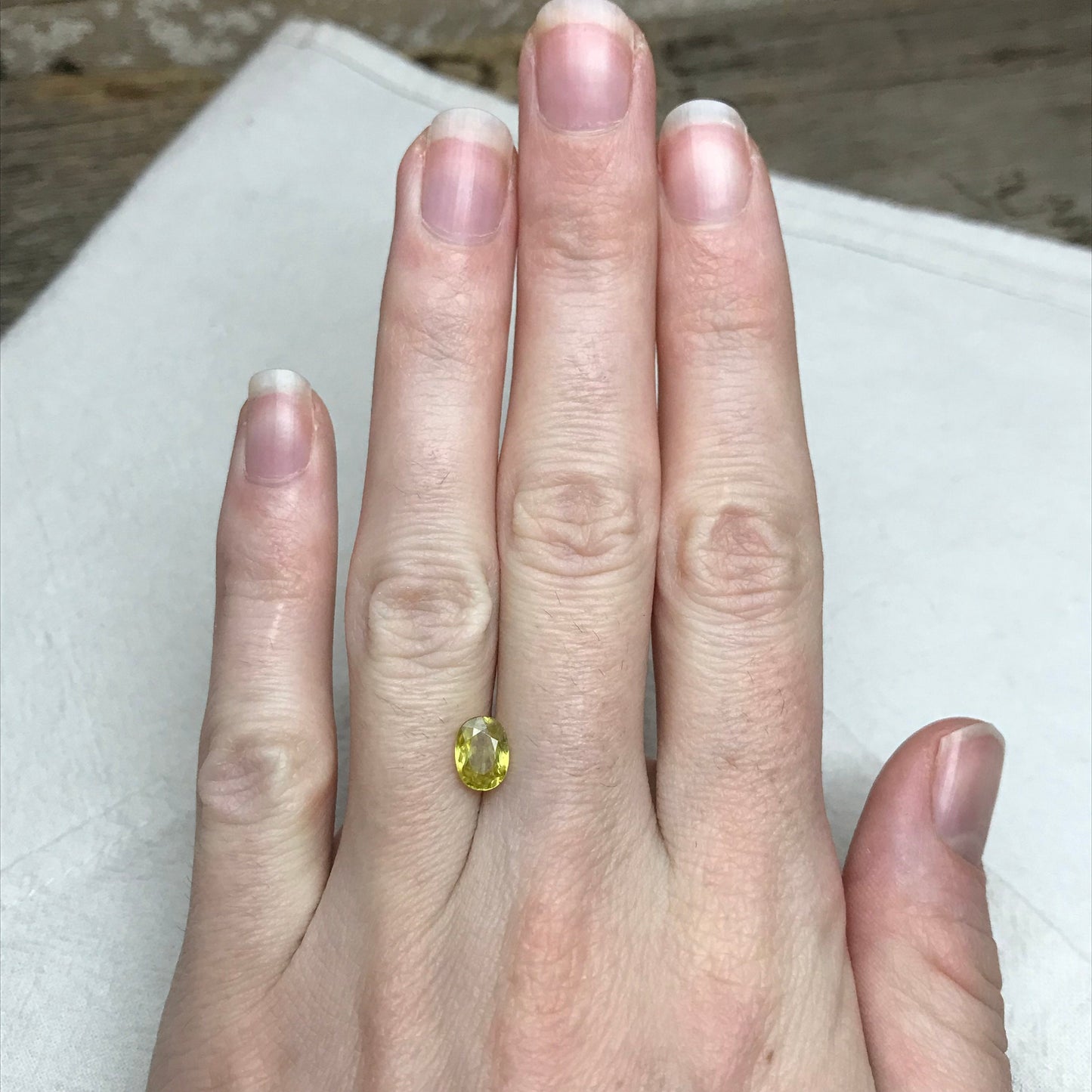 1.09 Ct. Yellow Sphene, 7.5x5.5 Oval Cut, Rainbow Fire, Natural Madagascar Sphene, Faceted Loose Titanite