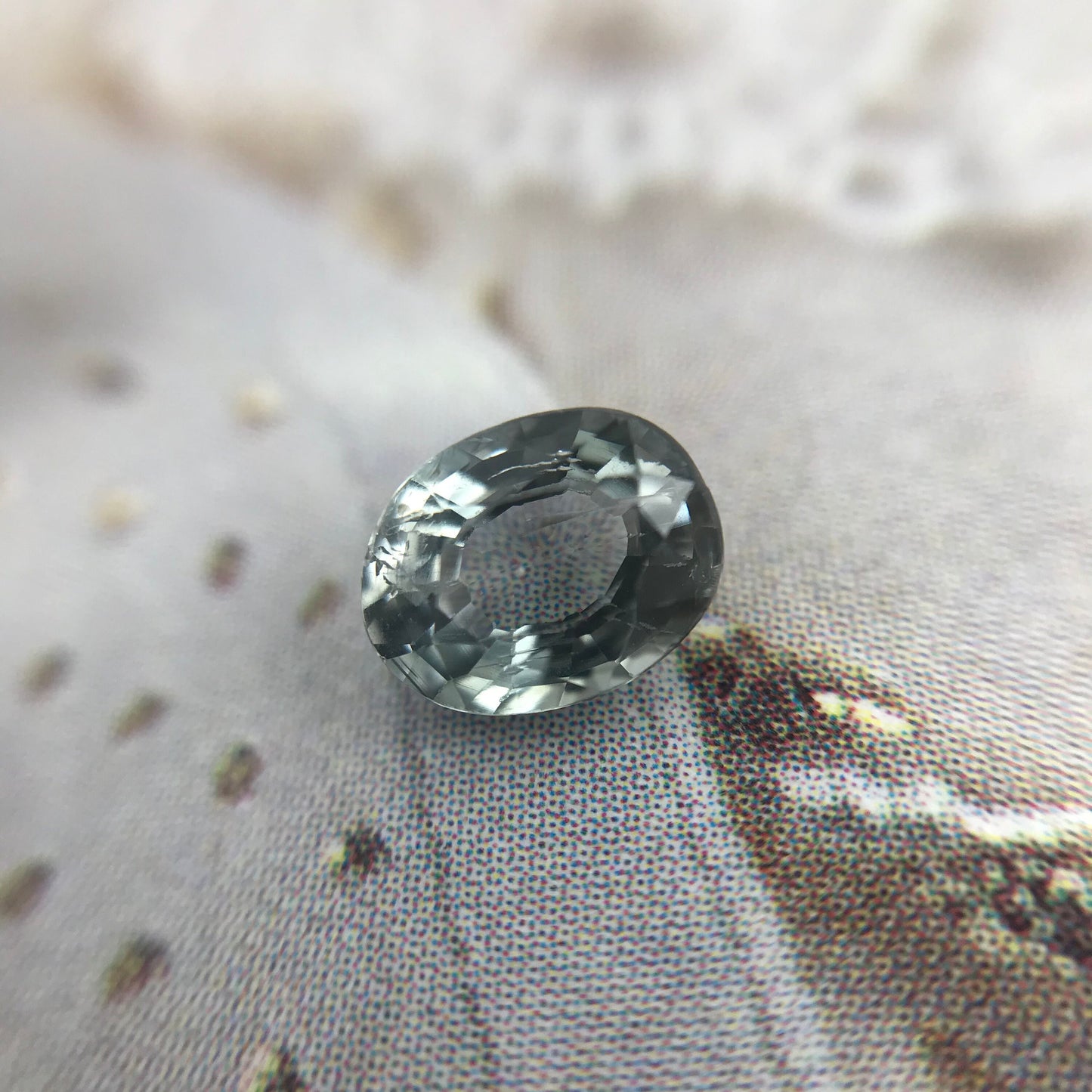 Natural Light Bluish Green Tourmaline 0.53 Carat 5.8x4.5mm, Faceted Loose Gemstone Oval Cut Tourmaline,