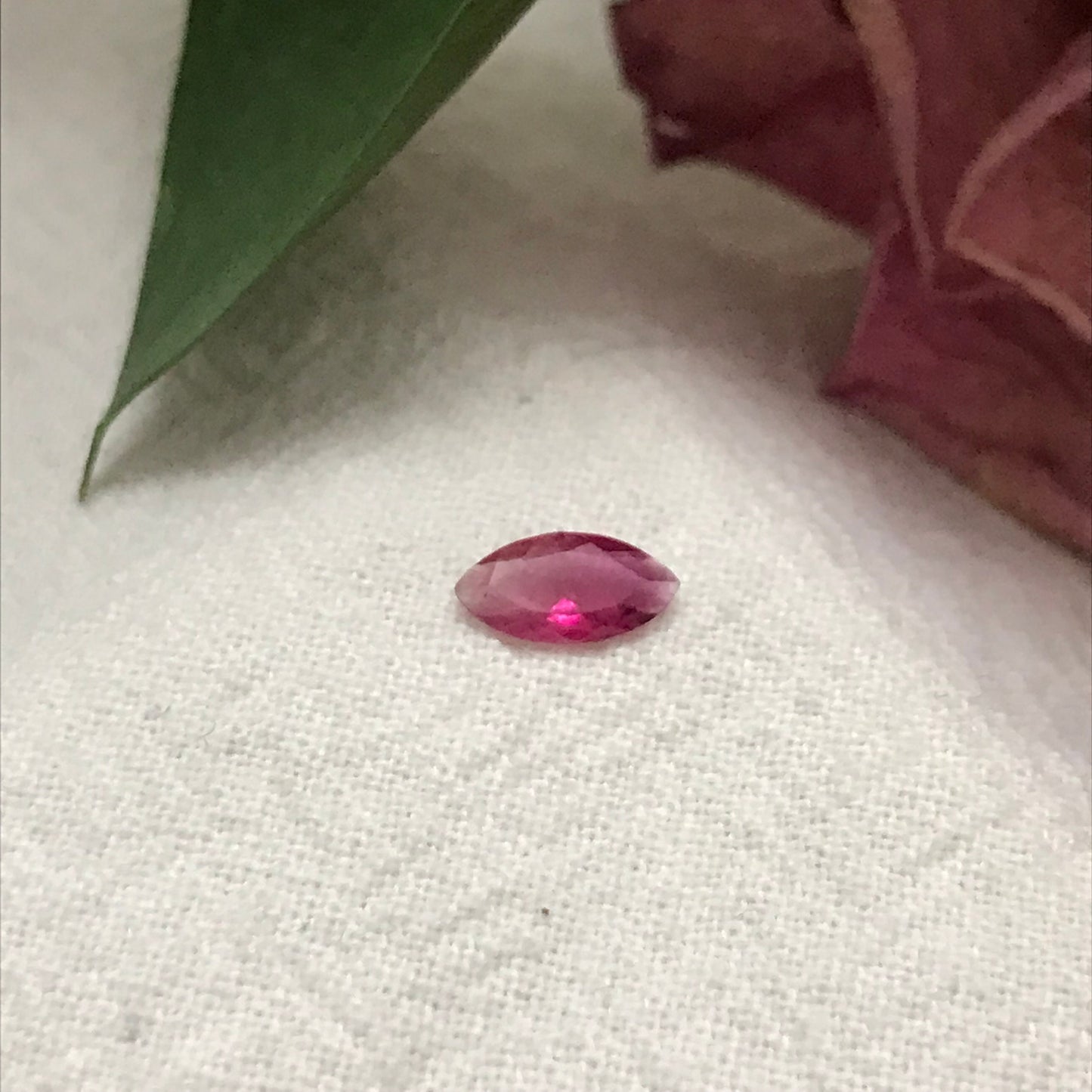 0.25 Ct. Utah Red Beryl, Faceted Bixbite, 7.2x3.7mm Marquise Cut, Red Beryl