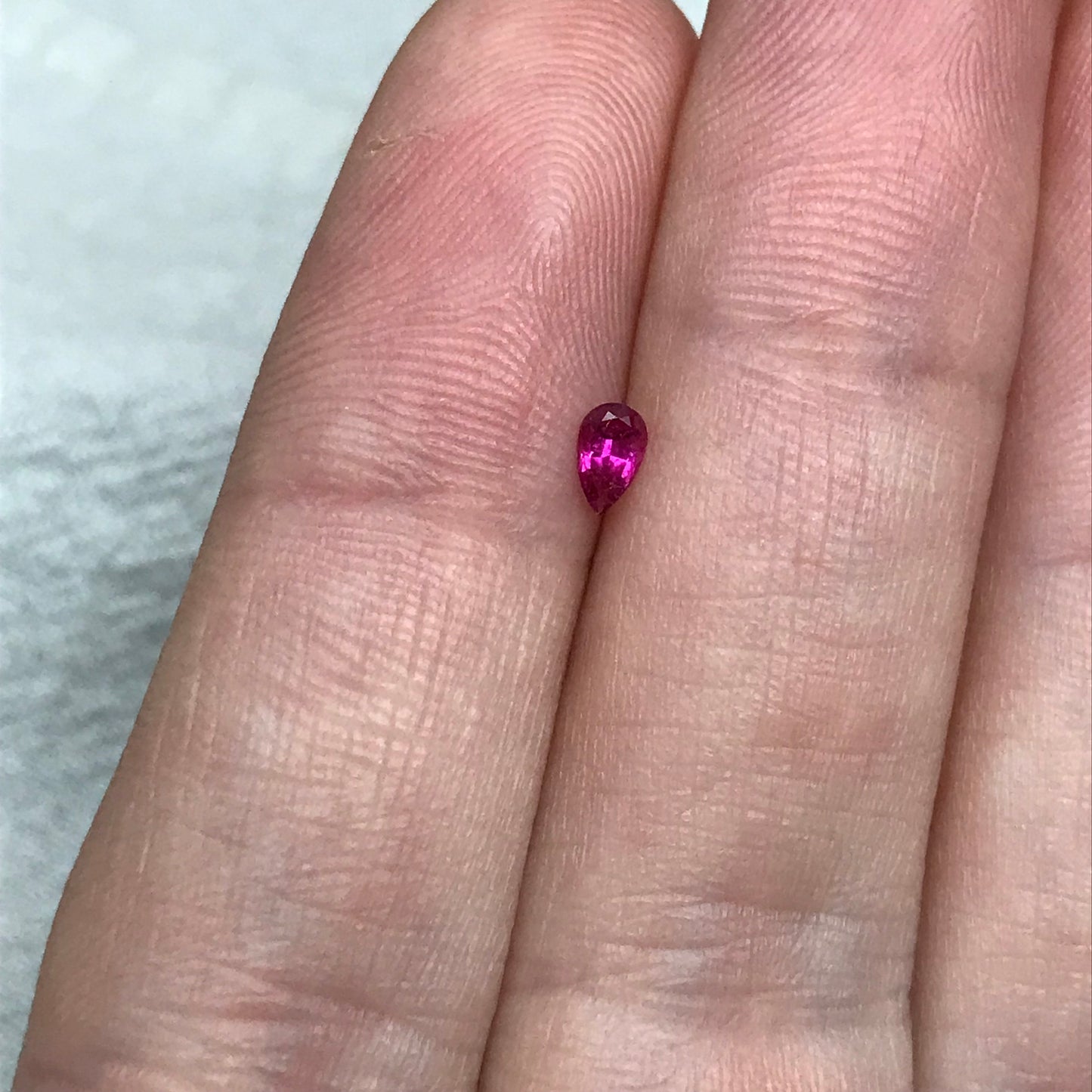 0.10 ct Red Beryl 4.4x2.6mm Pear Cut, Natural Utah Red Beryl, Faceted Bixbite, VS! Rare Gemstone 4.5x2.5mm