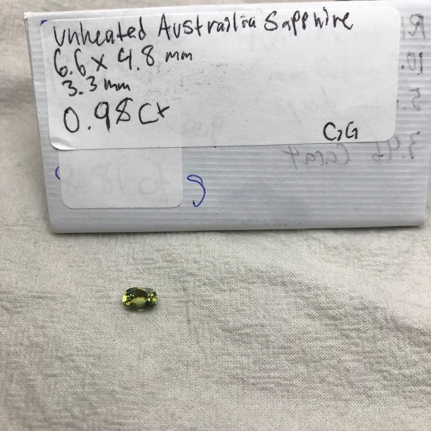 0.98 Carat Natural Bi-Color Sapphire 6.5x5mm Oval Faceted Loose Gemstone, Green- Yellow Parti Sapphire, Unheated