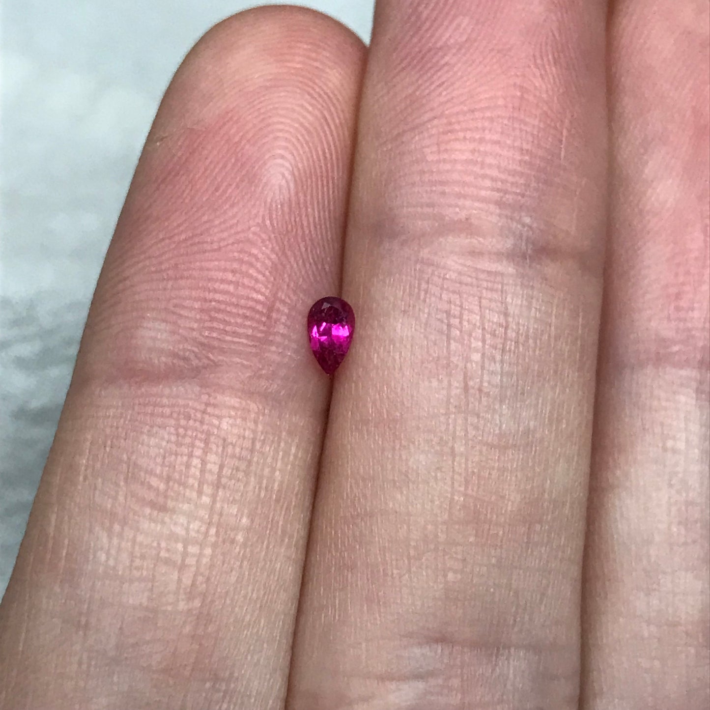 0.10 ct Red Beryl 4.4x2.6mm Pear Cut, Natural Utah Red Beryl, Faceted Bixbite, VS! Rare Gemstone 4.5x2.5mm