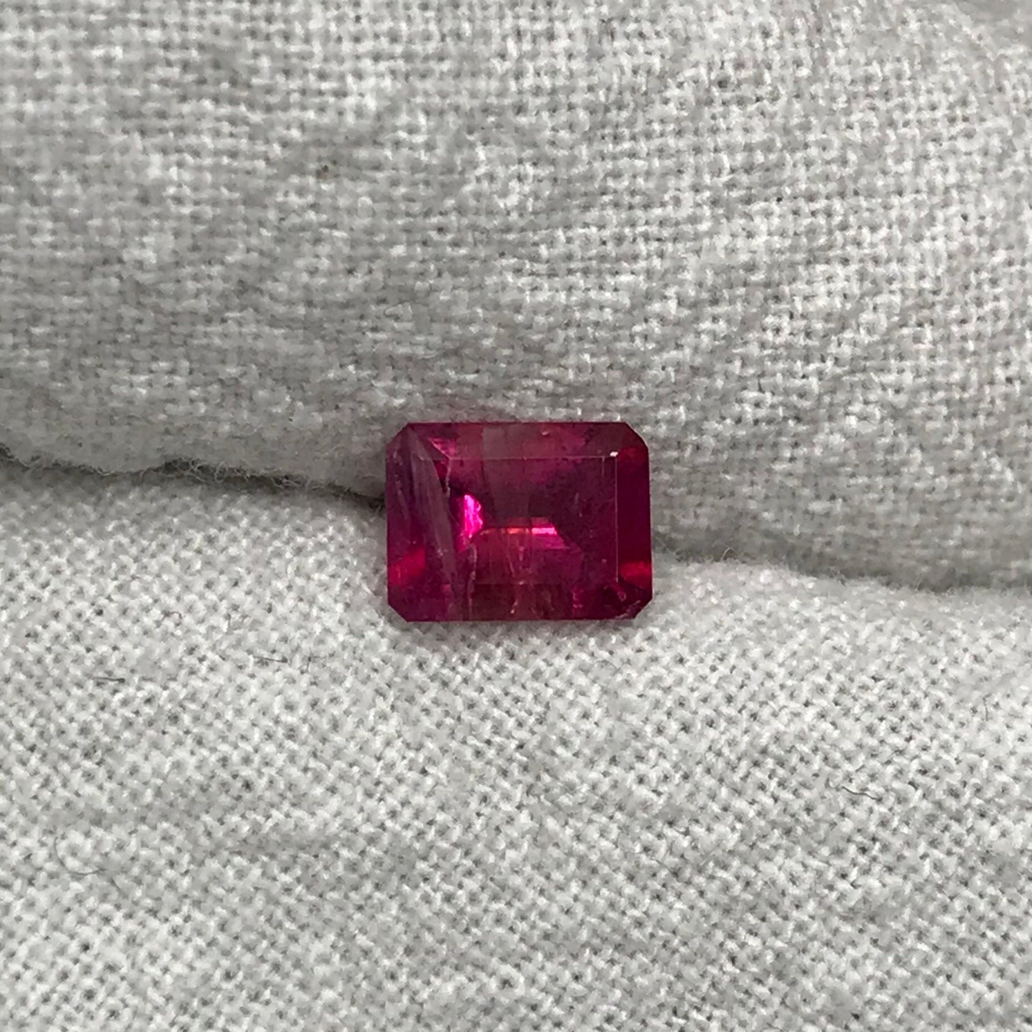 0.48 Ct Red Beryl 6x4.5mm Emerald Cut, Natural Wah Wah Utah Red Beryl, Faceted Bixbite