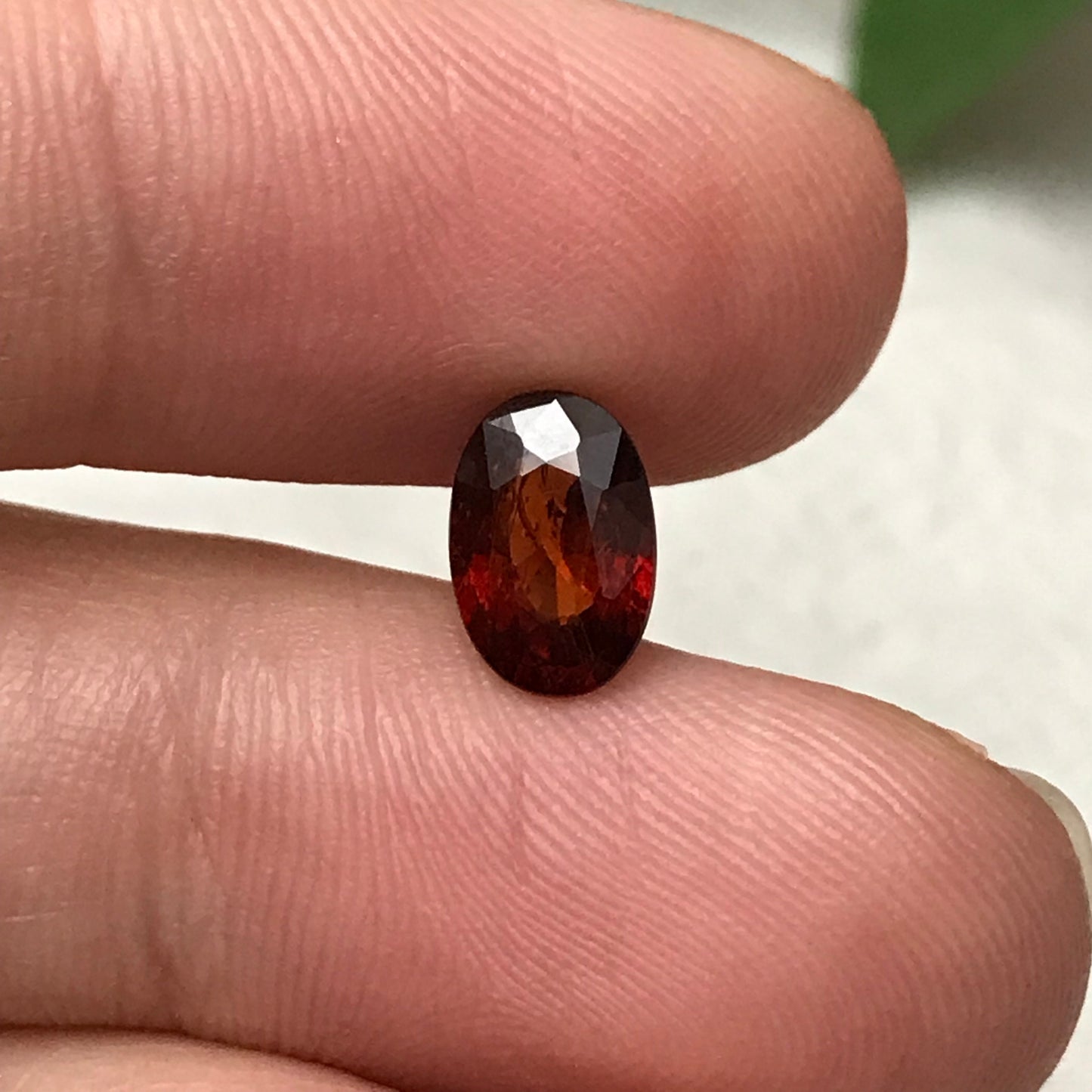 1.86 ct Natural Orangey Red Spessartite Garnet 8.4x5.7mm Oval Faceted Gemstone Loose Gem Red Orange Garnet