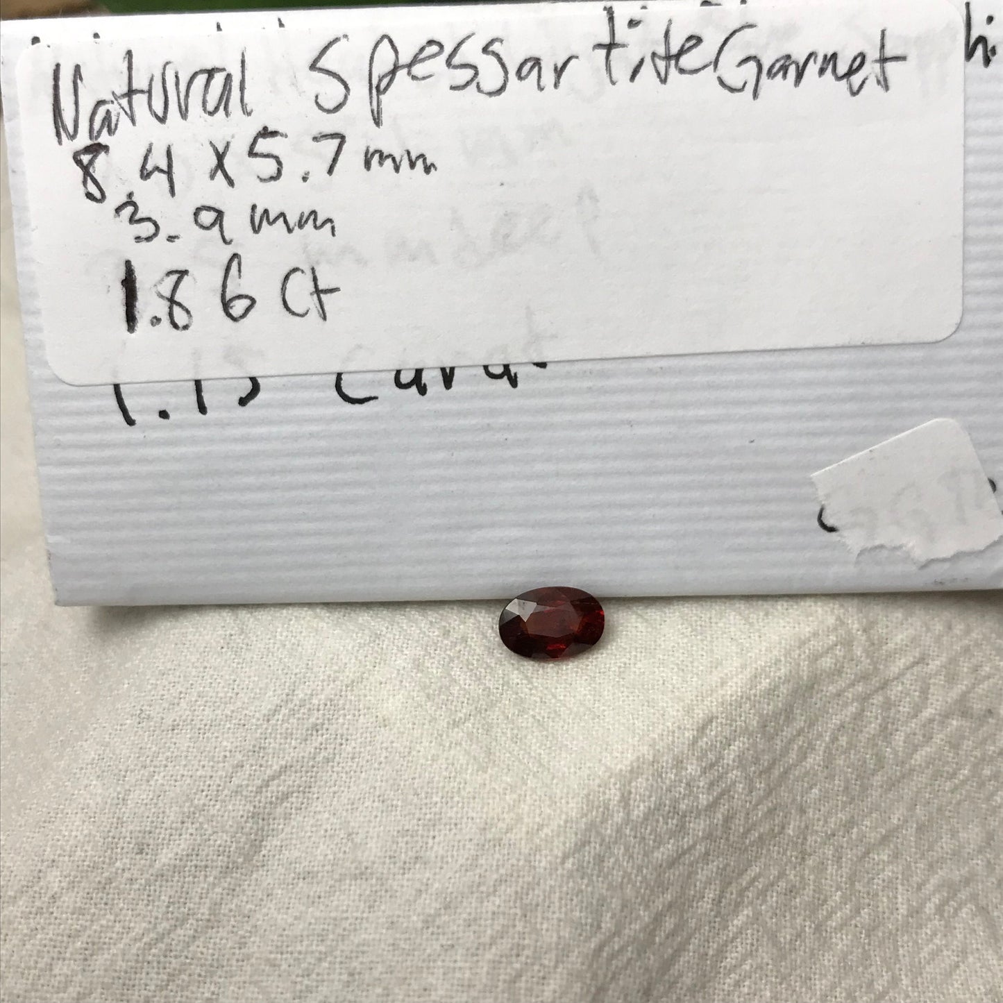 1.86 ct Natural Orangey Red Spessartite Garnet 8.4x5.7mm Oval Faceted Gemstone Loose Gem Red Orange Garnet