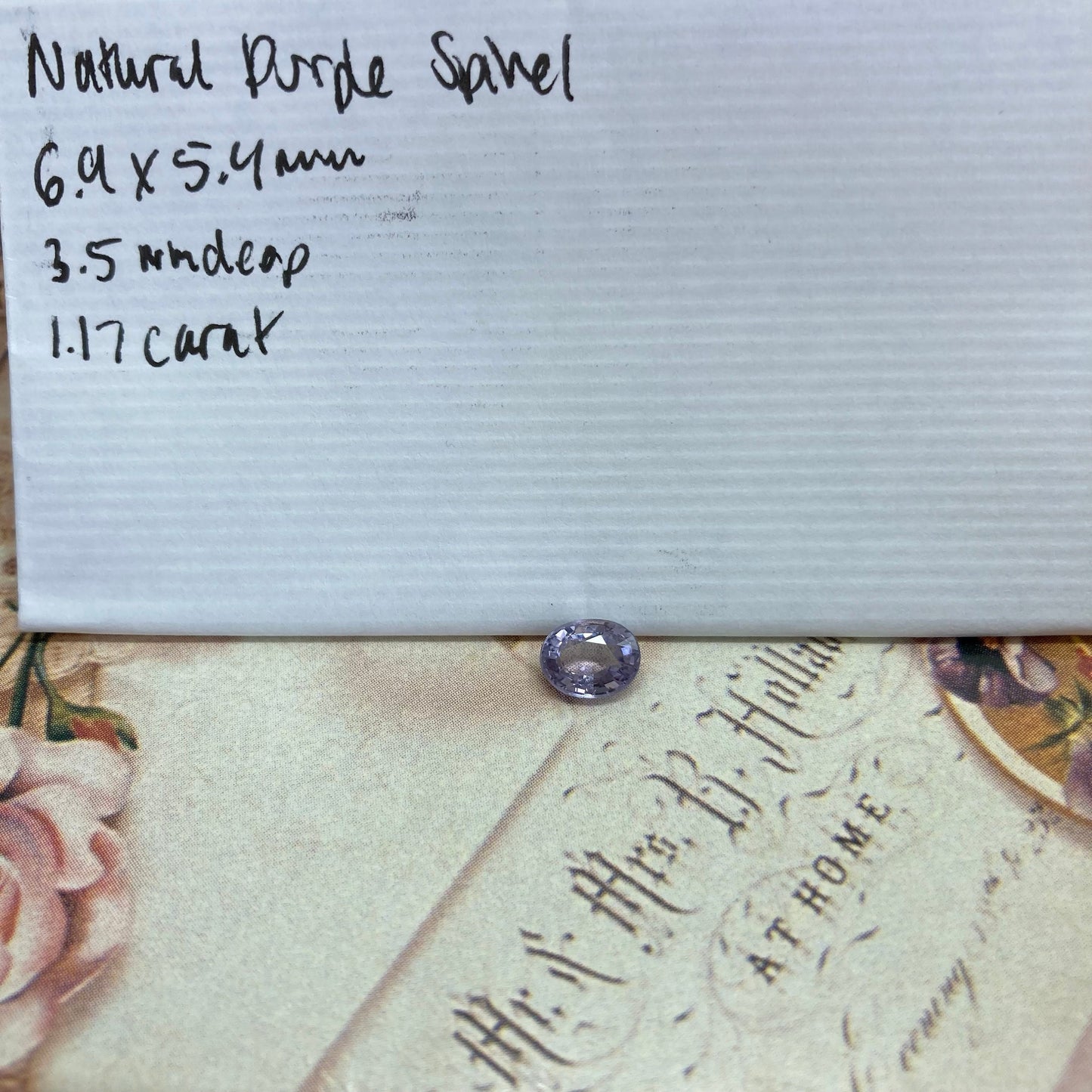 1 Ct Natural Purple Spinel 7x5.5mm Oval Cut Loose Faceted Gem Carat Loose Gemstone, Light Purple Stone, Flowing Gems