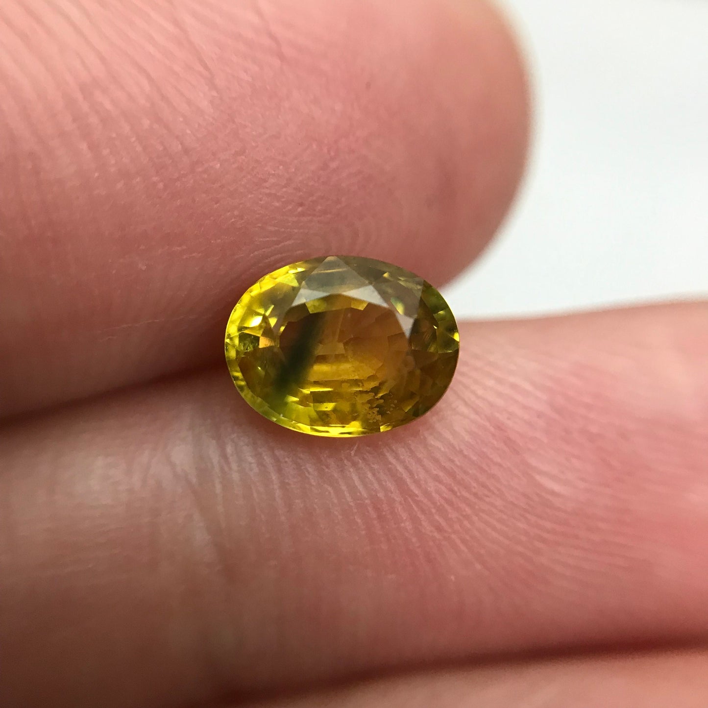 1.63 Carat Heated Yellow Sapphire 7.65x5.9mm Oval Cut, Faceted Loose Gemstone, Australia