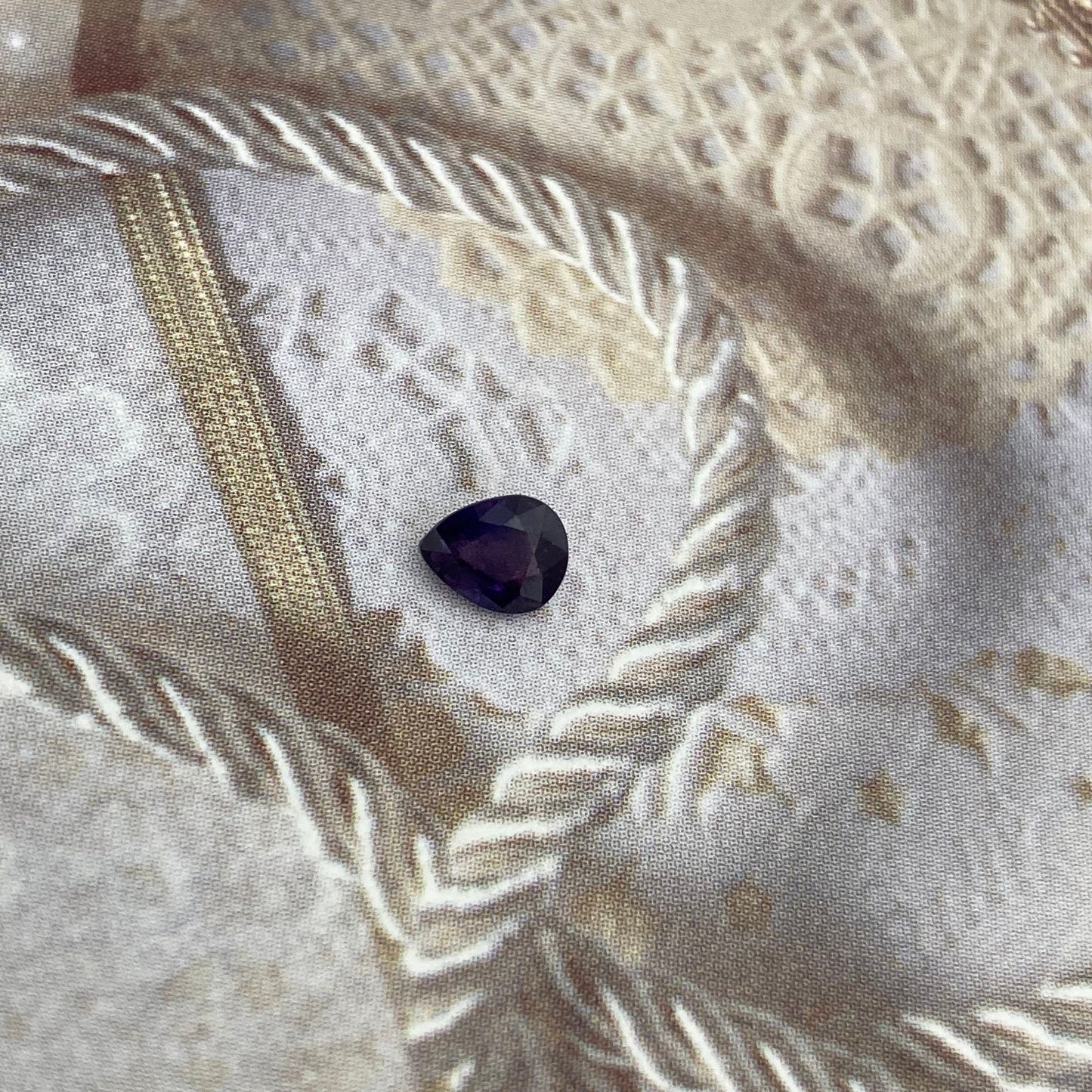 Natural Purple Sapphire 0.56 Carat 5.5x4.5mm Pear Tear Drop, Corundum Faceted Loose Unmounted Earth Mined Gemstone