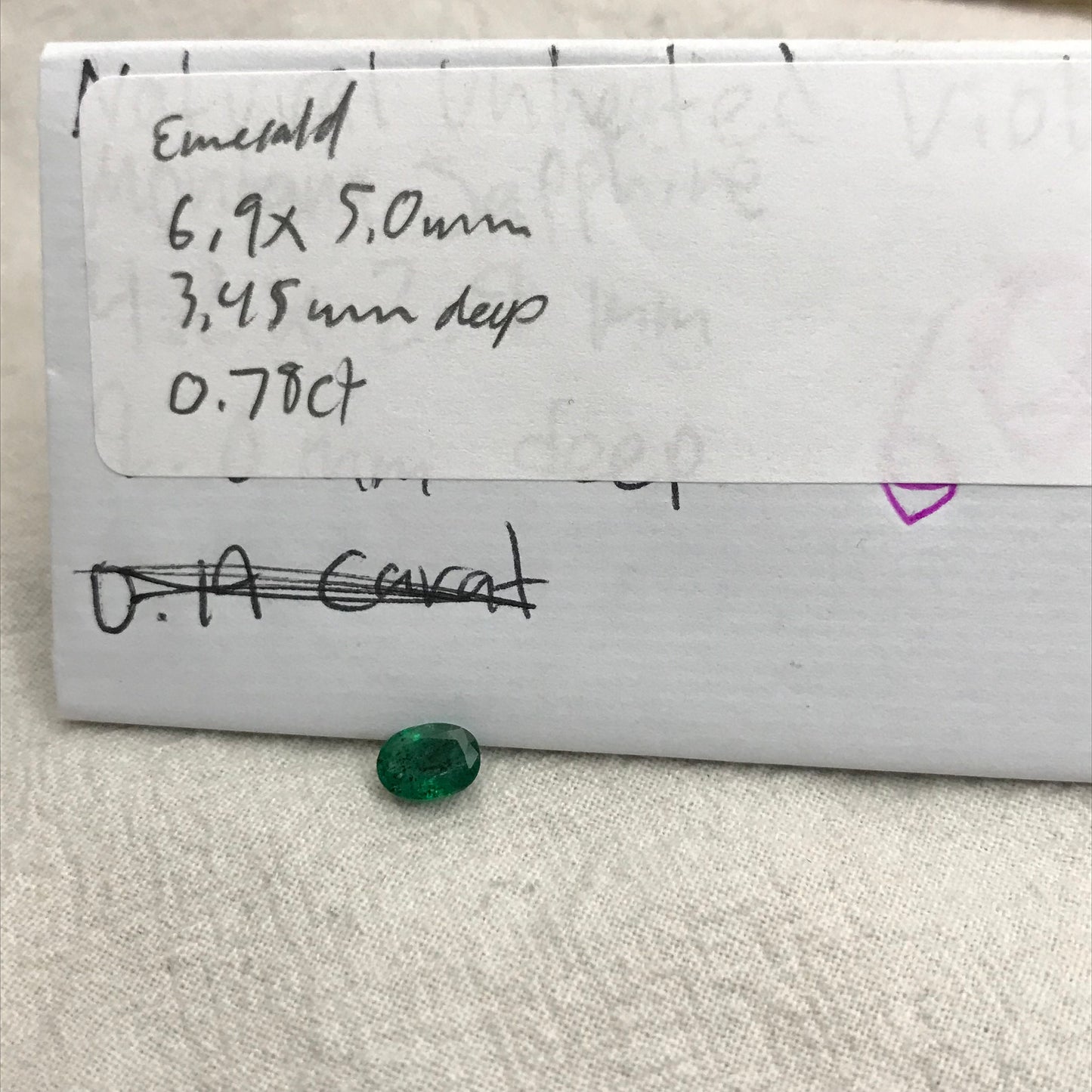 0.75 Carat Natural Green Emerald 6.9x5mm Oval Cut, Faceted Loose Gemstone