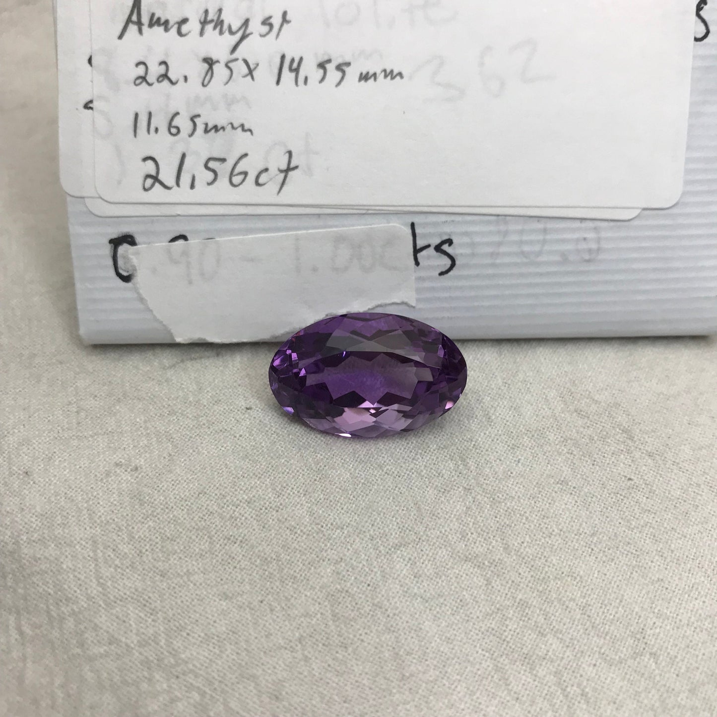 21.65 Carat Amethyst 22.85x14.55mm Oval Cut, Purple Quartz, Large Faceted Loose Gemstone