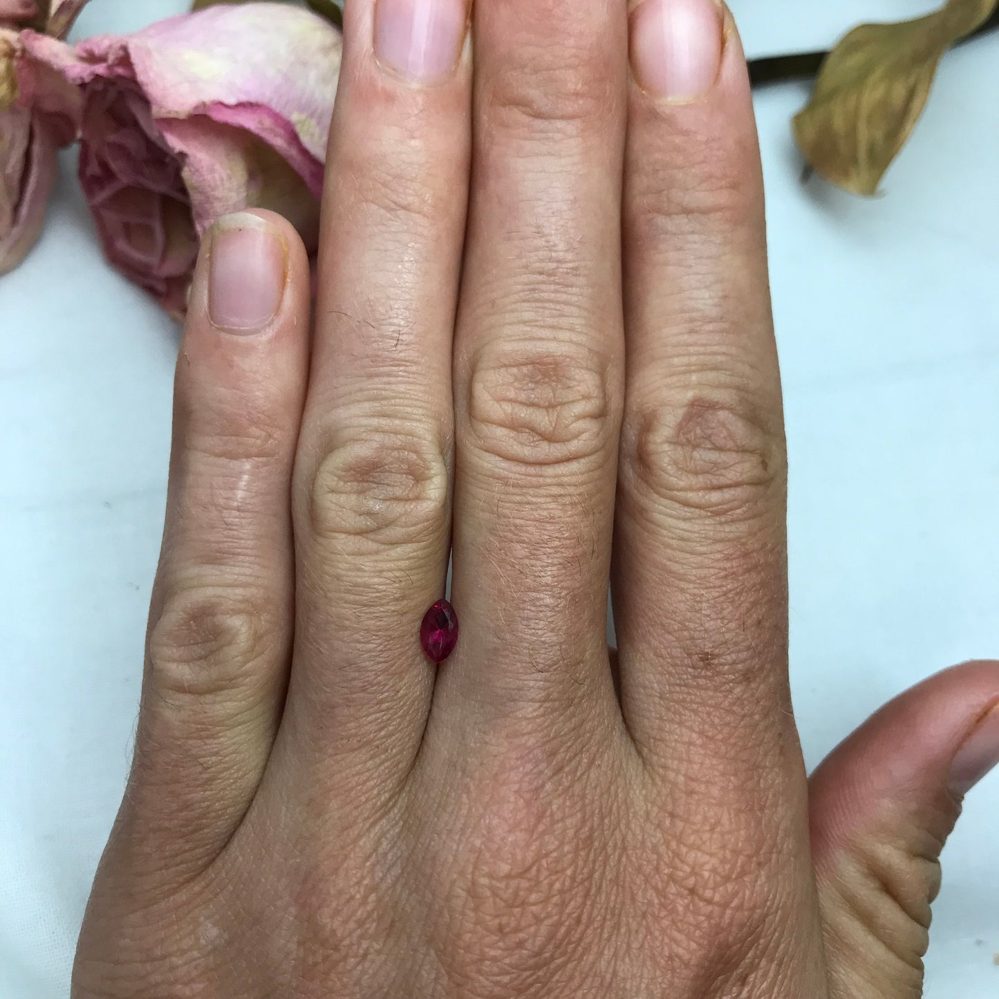 VVS 0.32 Carat Red Beryl 6.3x3.65mm Marquise Cut, Faceted Loose Natural Bixbite, Excellent Clarity