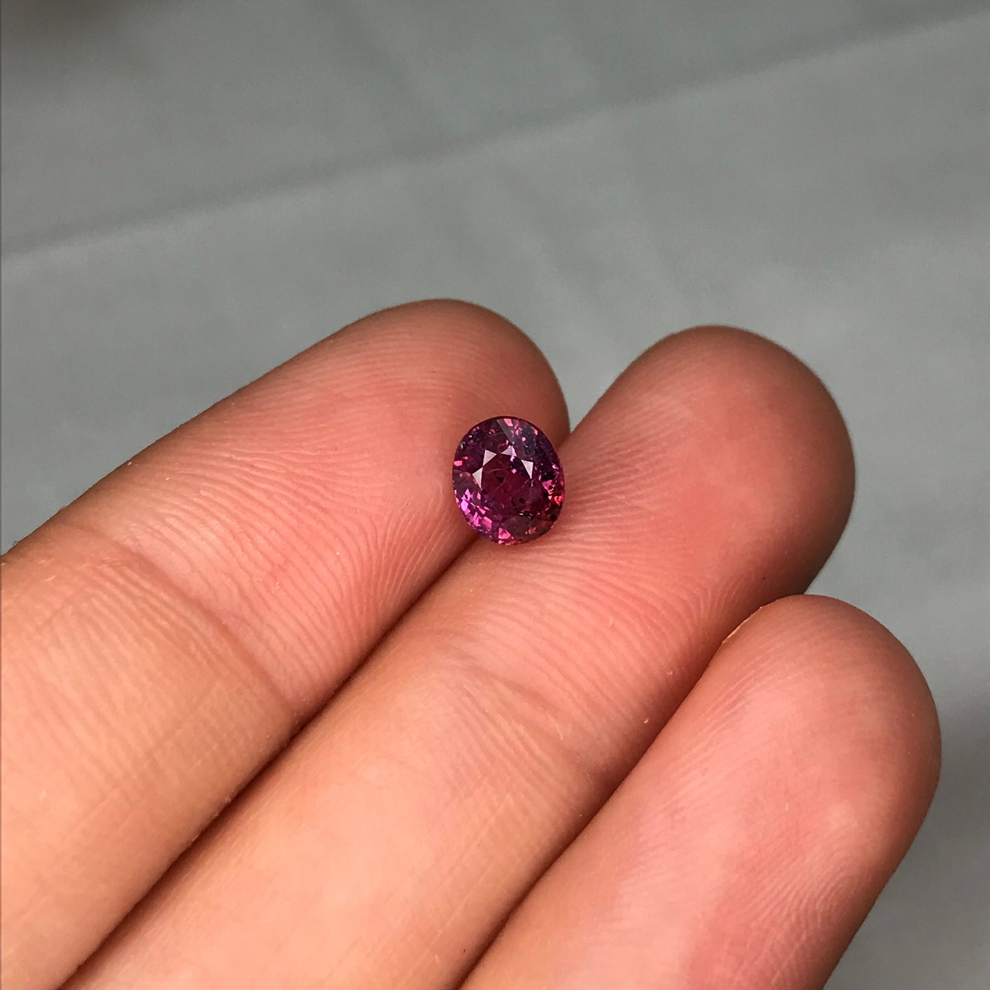1.25 carat Unheated Purple Sapphire 6.1x5.18mm Oval Cut, Faceted Loose Natural Madagascar Sapphire