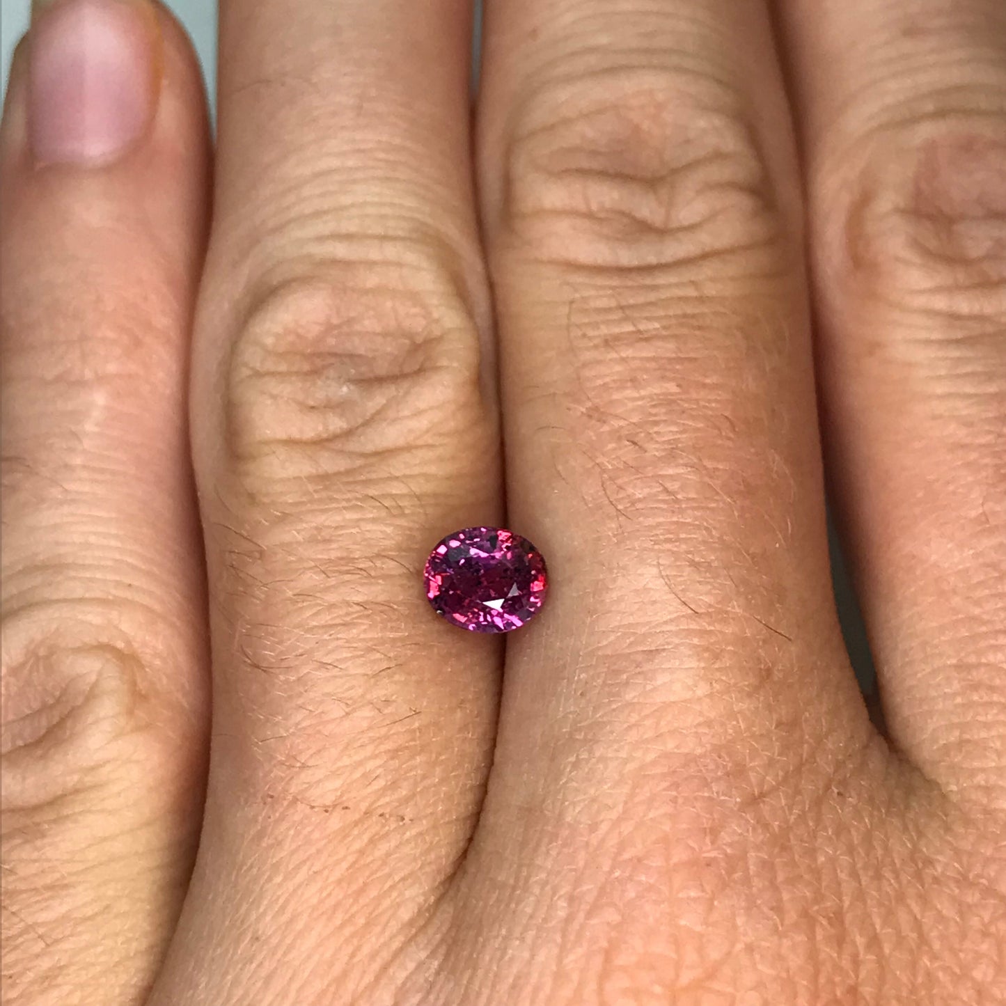 1.25 carat Unheated Purple Sapphire 6.1x5.18mm Oval Cut, Faceted Loose Natural Madagascar Sapphire