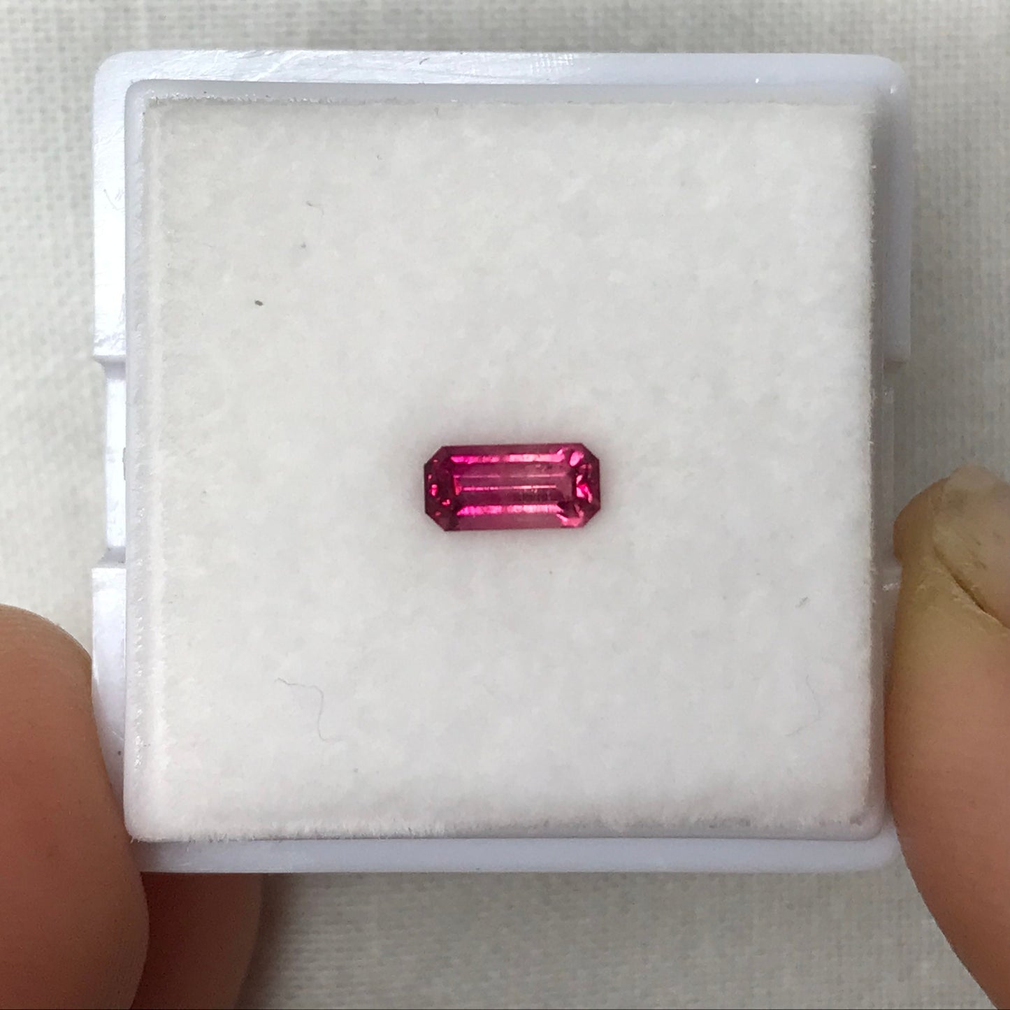 0.35 Carat Natural Red Beryl 5.75x2.8mm Emerald Cut, Utah Red Beryl, Faceted Loose Bixbite