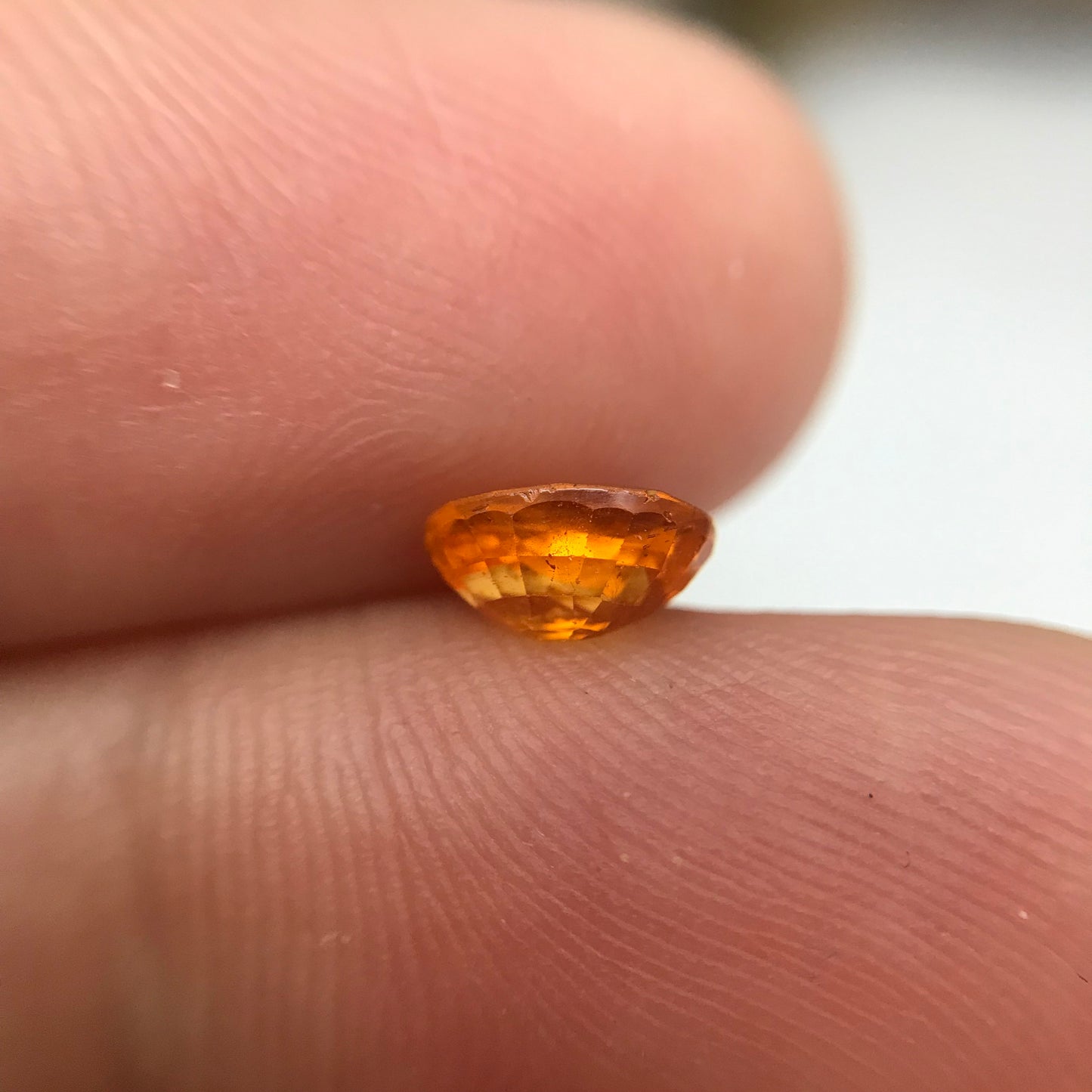 1 Carat Spessartite Garnet 6.8x4.95mm Oval Cut, Faceted Loose Orange Garnet