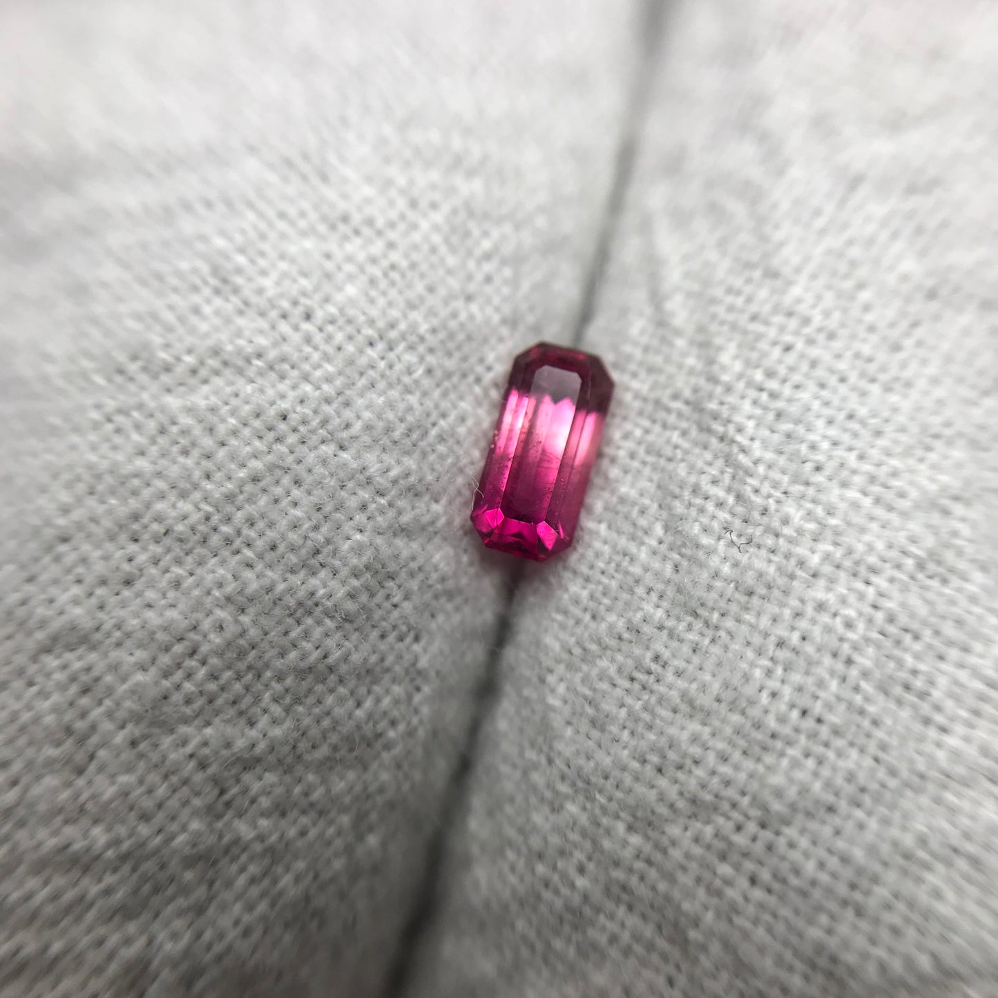 0.35 Carat Natural Red Beryl 5.75x2.8mm Emerald Cut, Utah Red Beryl, Faceted Loose Bixbite