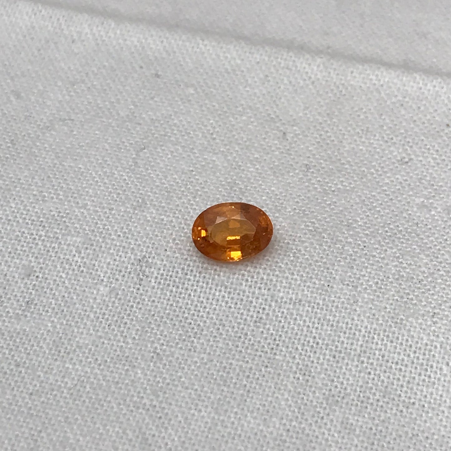 1 Carat Spessartite Garnet 6.8x4.95mm Oval Cut, Faceted Loose Orange Garnet