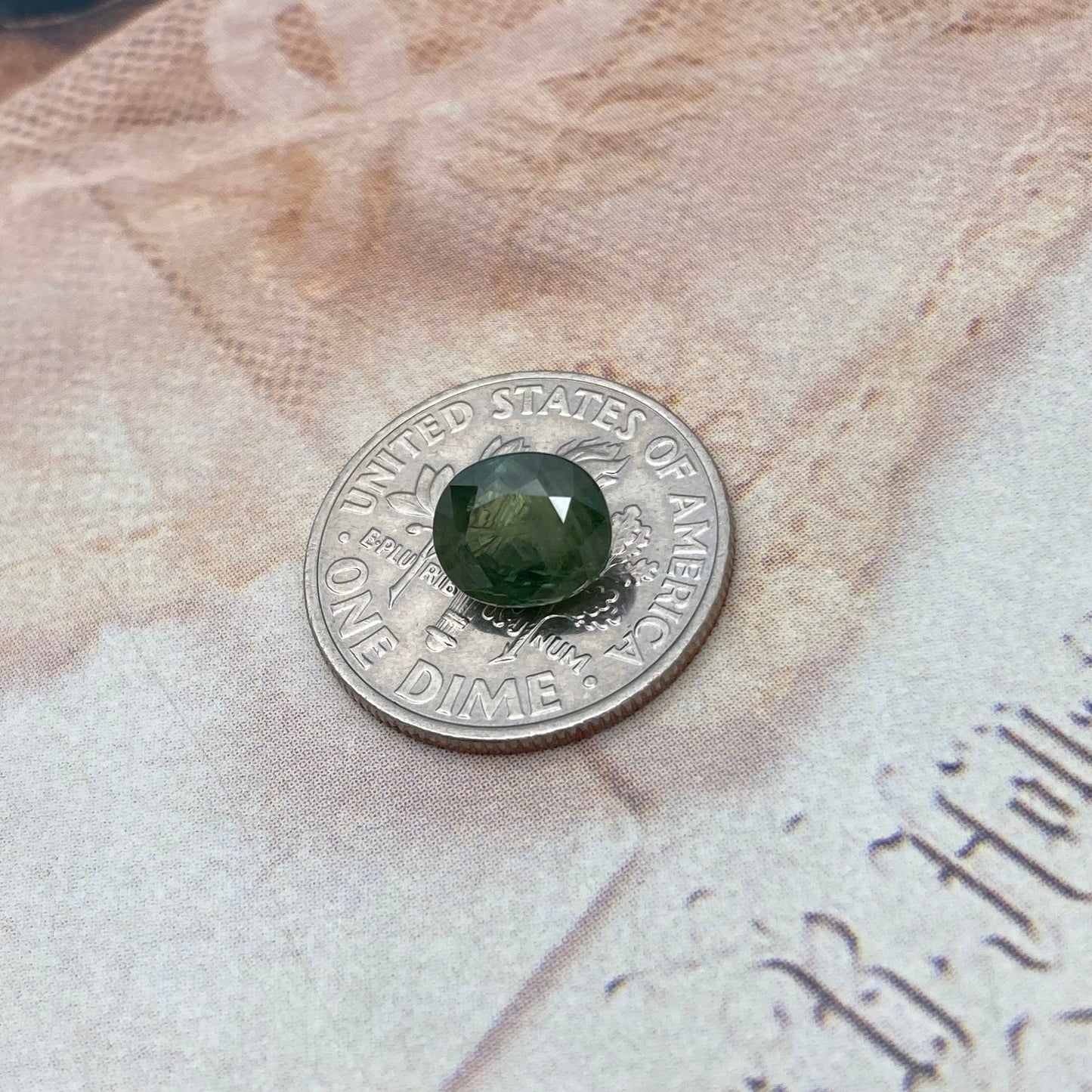Natural Green Sapphire 7x6 mm Oval Cut 1.66 carat Corundum Faceted Loose Unmounted Gemstone Earth Mined Genuine Stone