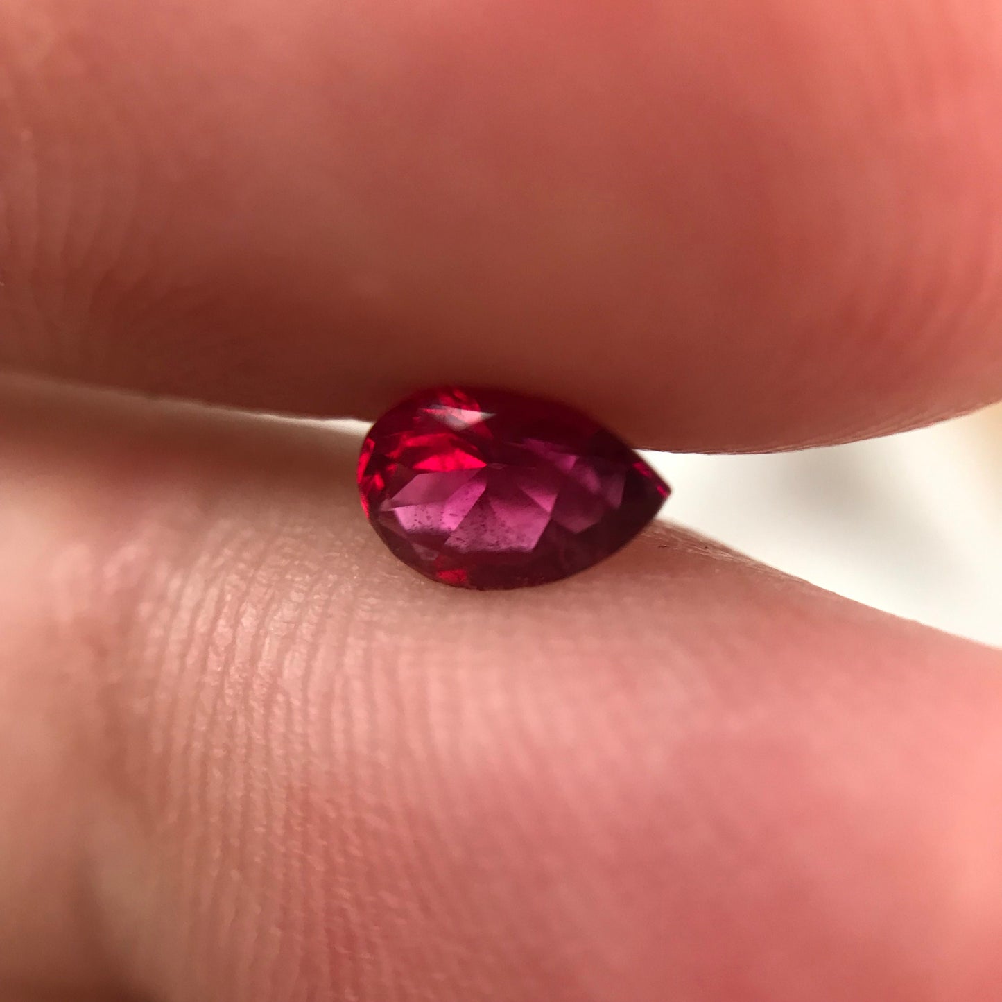 0.31 carat Red Beryl 5.74x4mm Pear Cut, Natural Utah Red Beryl, Faceted Bixbite, Rare Gemstone