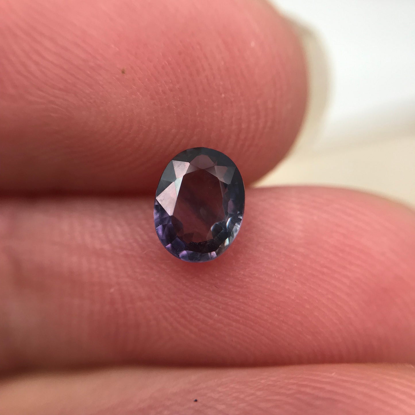 0.73 Carat Natural Purple Sapphire 6.28x4.85mm Oval Cut, Unheated Faceted Loose Madagascar Sapphire