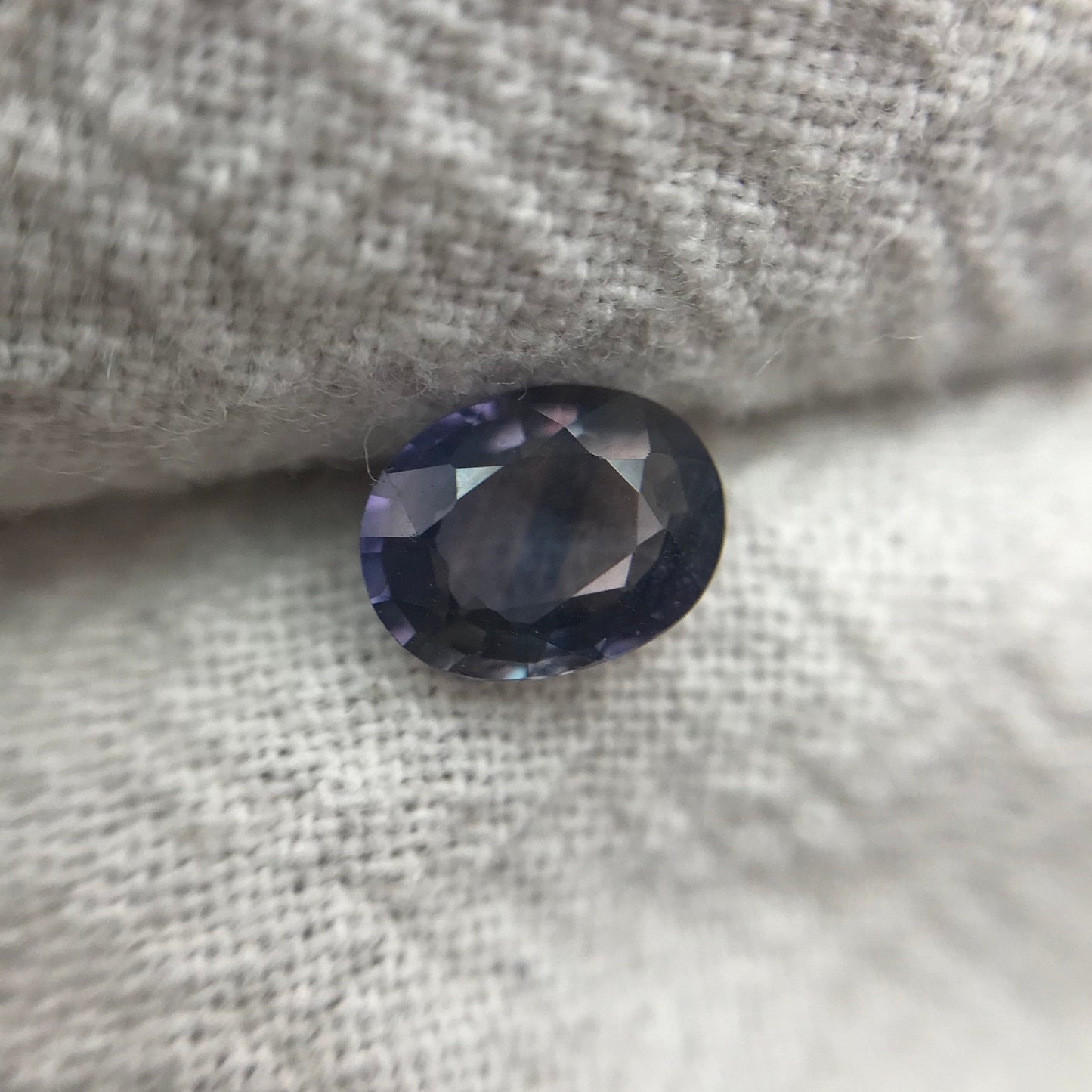 0.73 Carat Natural Purple Sapphire 6.28x4.85mm Oval Cut, Unheated Faceted Loose Madagascar Sapphire