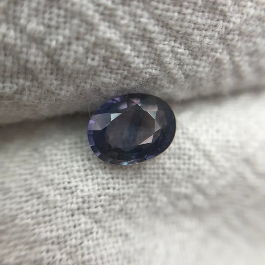 0.73 Carat Natural Purple Sapphire 6.28x4.85mm Oval Cut, Unheated Faceted Loose Madagascar Sapphire