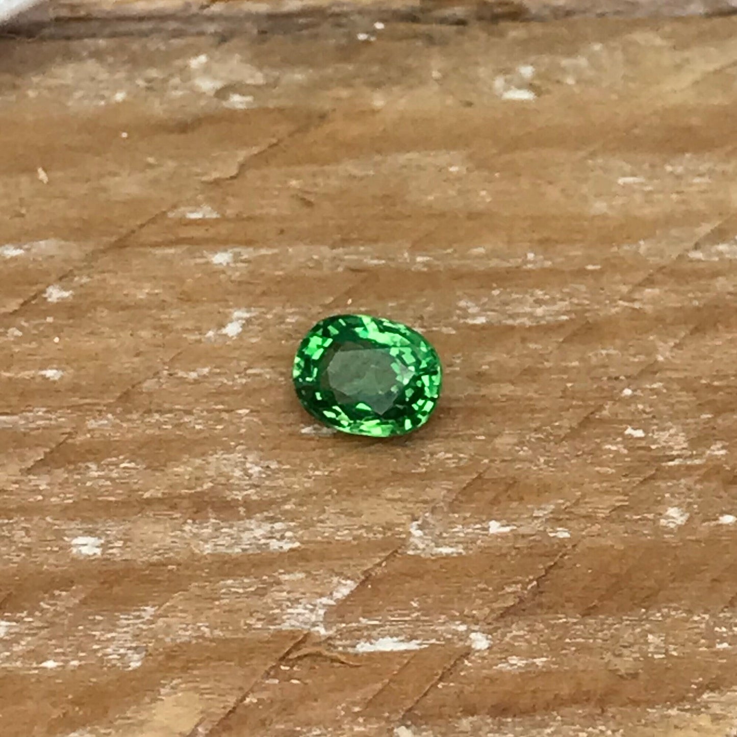 0.47 carat Natural Green Tsavorite Garnet 5.0x3.9mm Oval Cut, Faceted Loose Gemstone