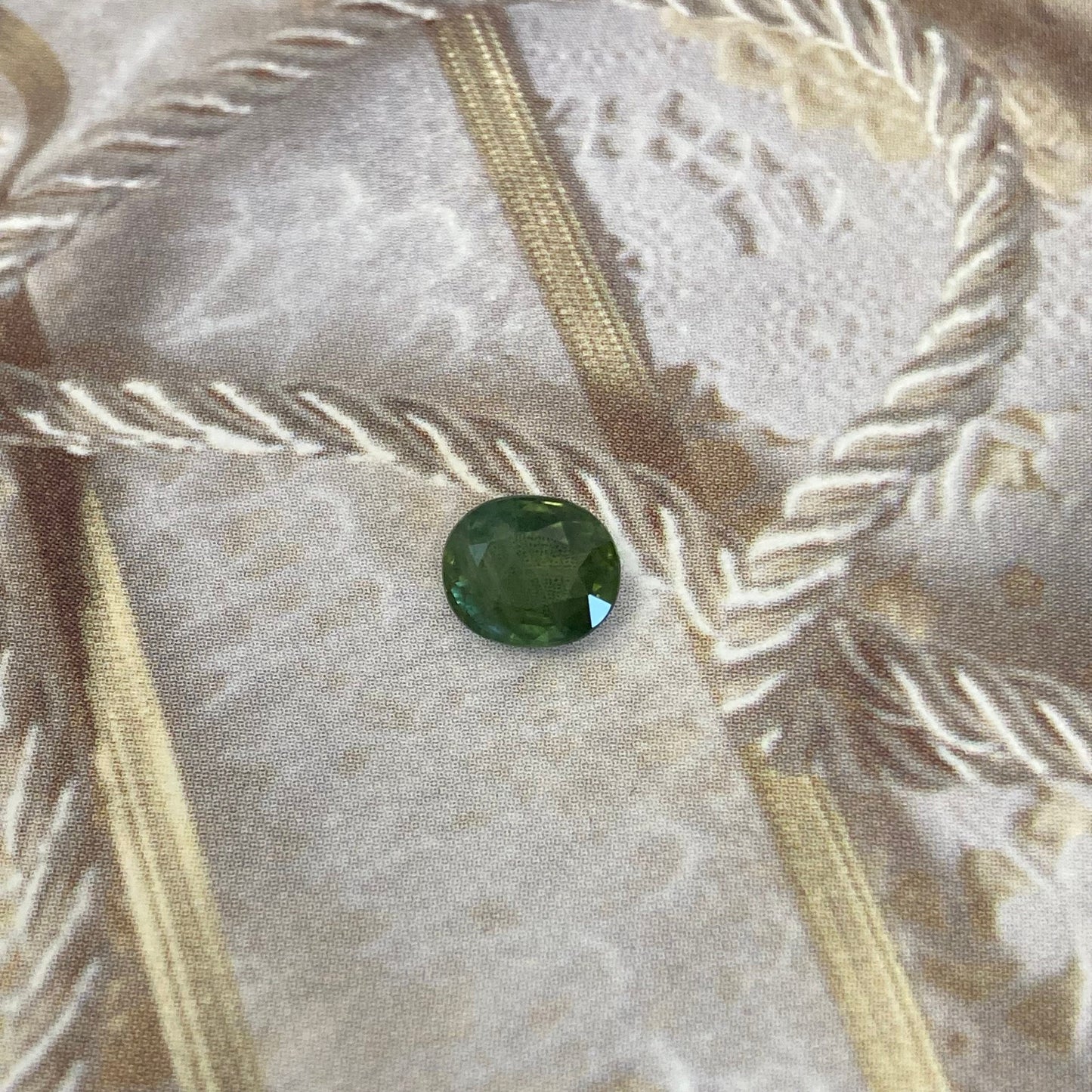 Natural Green Sapphire 7x6 mm Oval Cut 1.66 carat Corundum Faceted Loose Unmounted Gemstone Earth Mined Genuine Stone