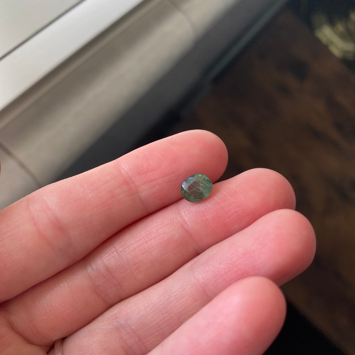 Natural Green Sapphire 7x6 mm Oval Cut 1.66 carat Corundum Faceted Loose Unmounted Gemstone Earth Mined Genuine Stone