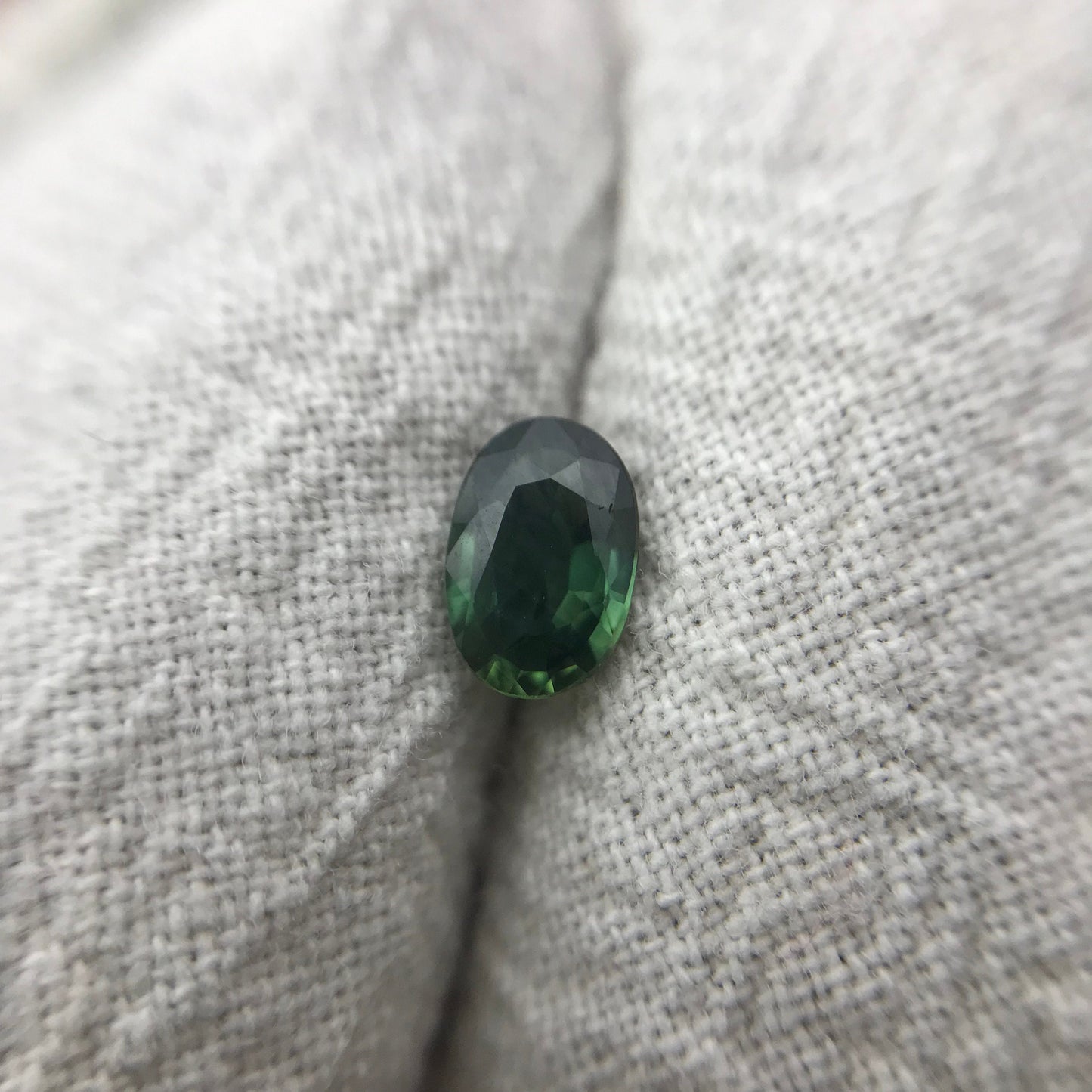 0.62 Green Sapphire 6.3x4.2mm Oval Cut, Faceted Loose Natural Heated Sapphire
