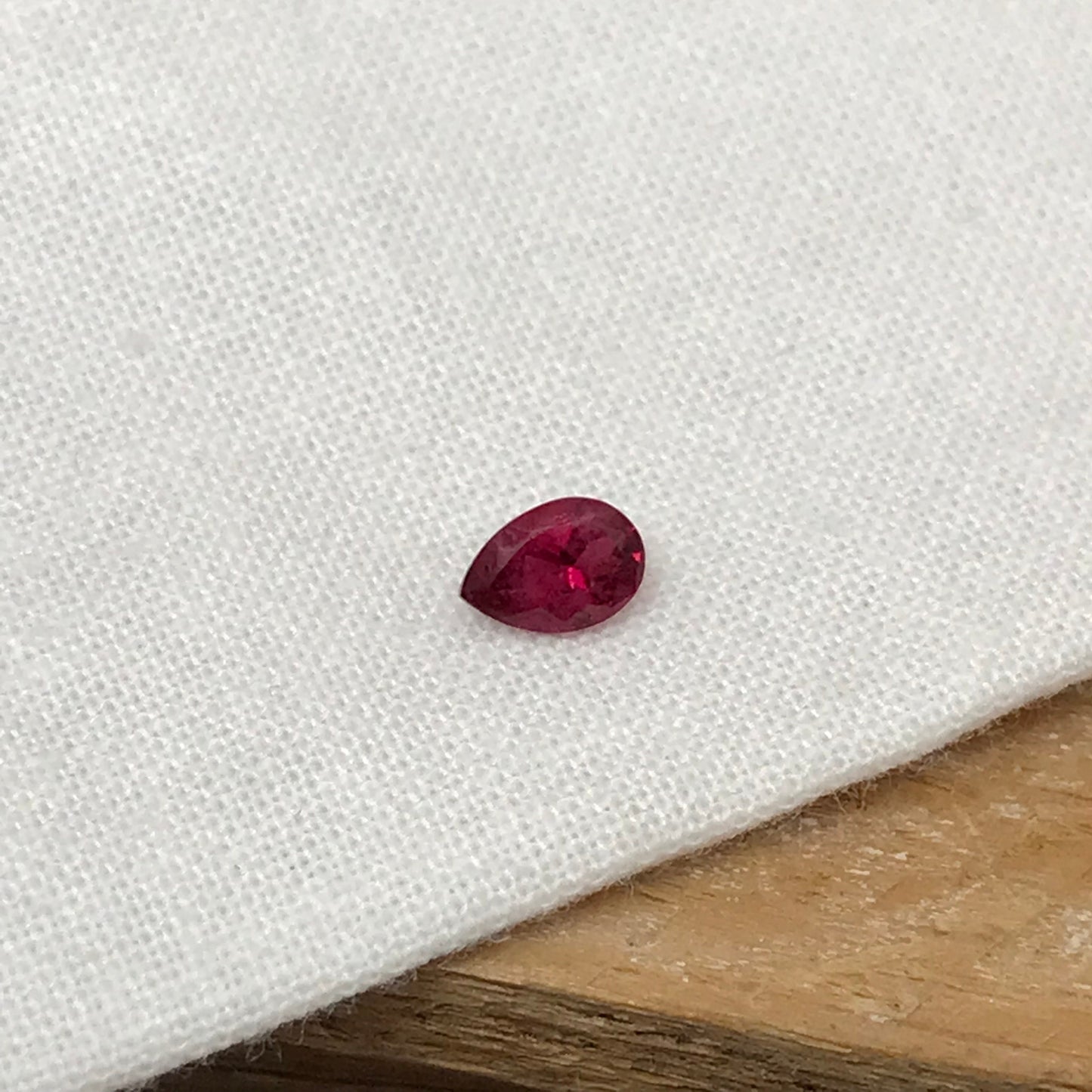 0.31 carat Red Beryl 5.74x4mm Pear Cut, Natural Utah Red Beryl, Faceted Bixbite, Rare Gemstone