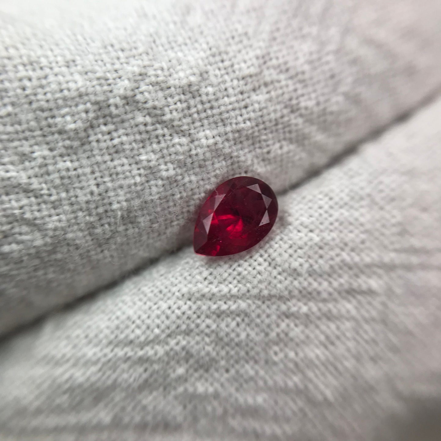 0.31 carat Red Beryl 5.74x4mm Pear Cut, Natural Utah Red Beryl, Faceted Bixbite, Rare Gemstone