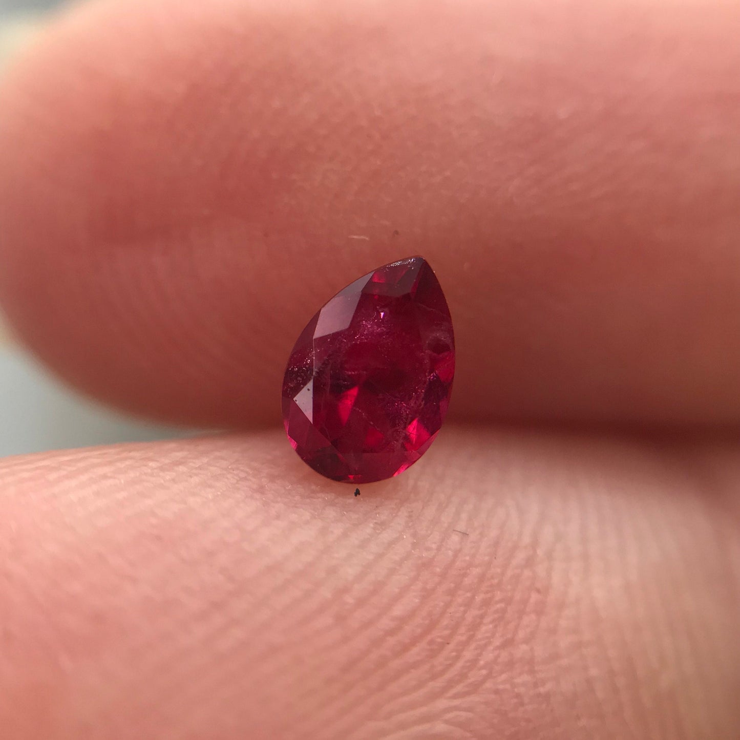 0.31 carat Red Beryl 5.74x4mm Pear Cut, Natural Utah Red Beryl, Faceted Bixbite, Rare Gemstone